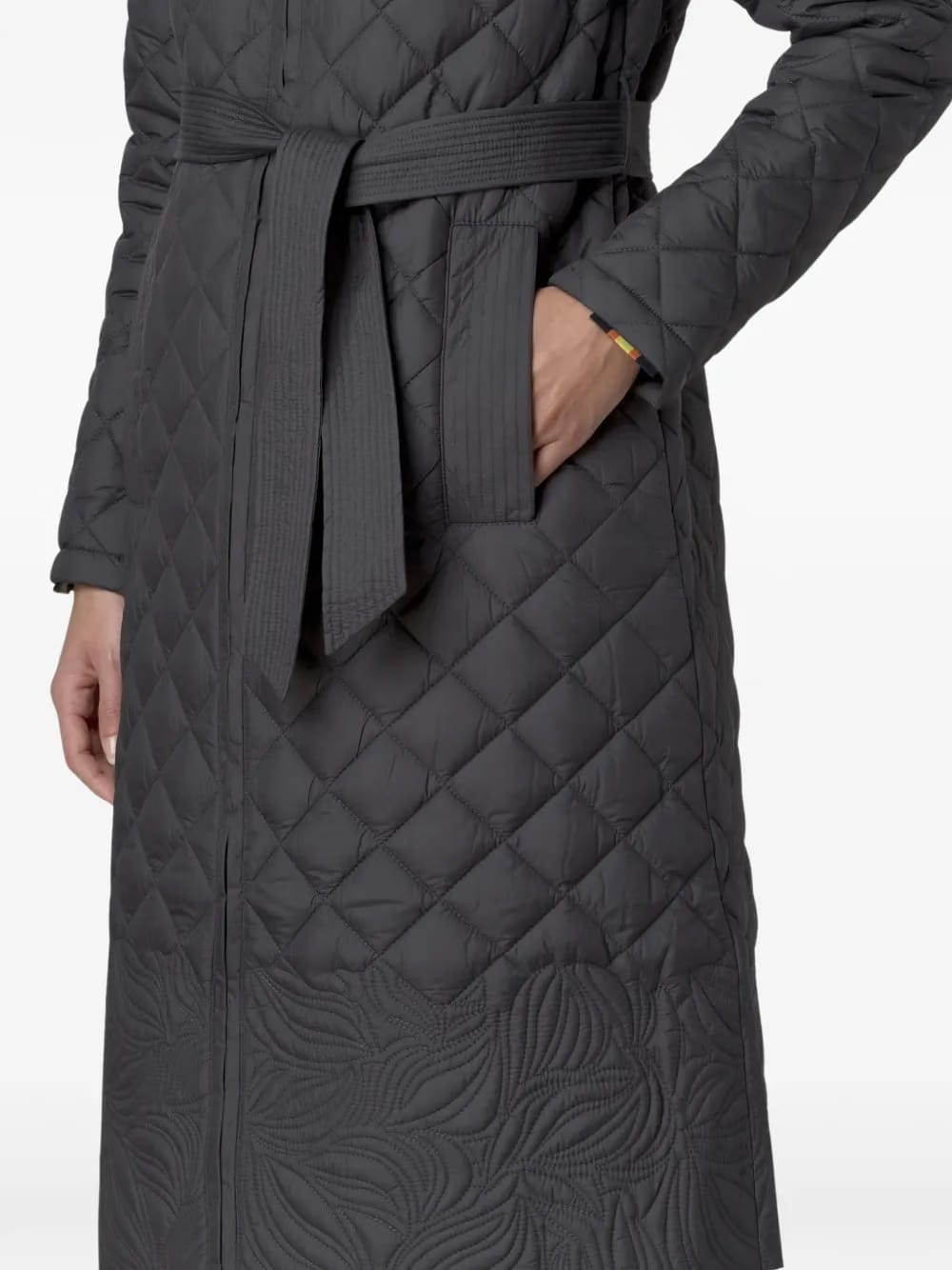 Quilted Belted Hooded Jacket