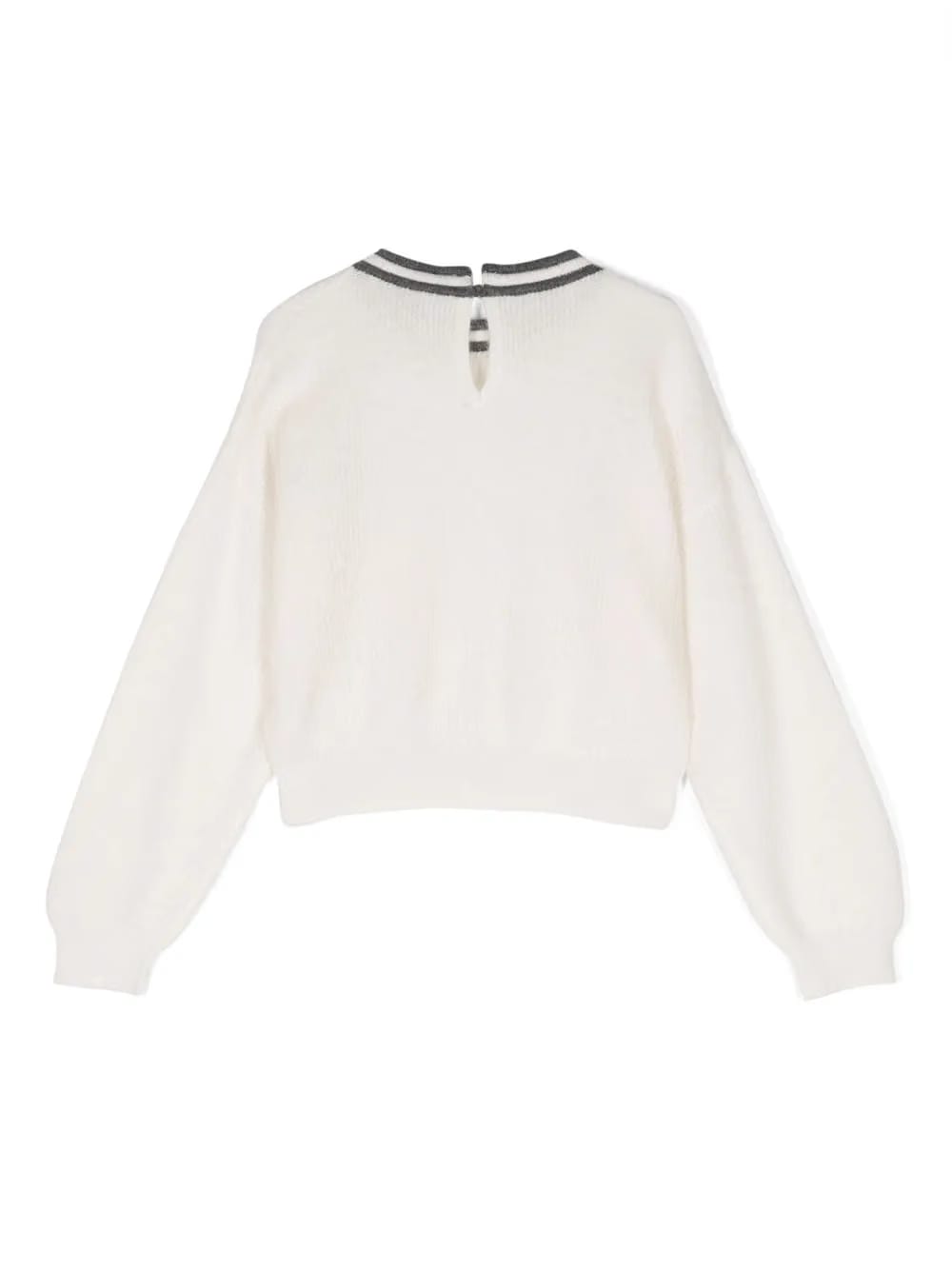 alpaca-cotton blend long-sleeved sweater
