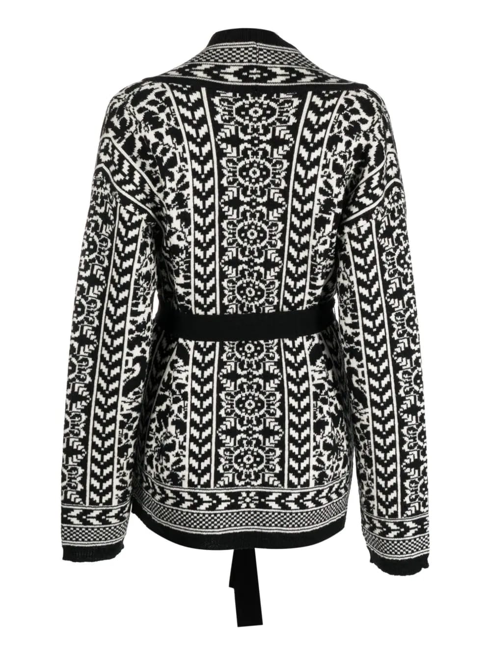 belted wool cardigan