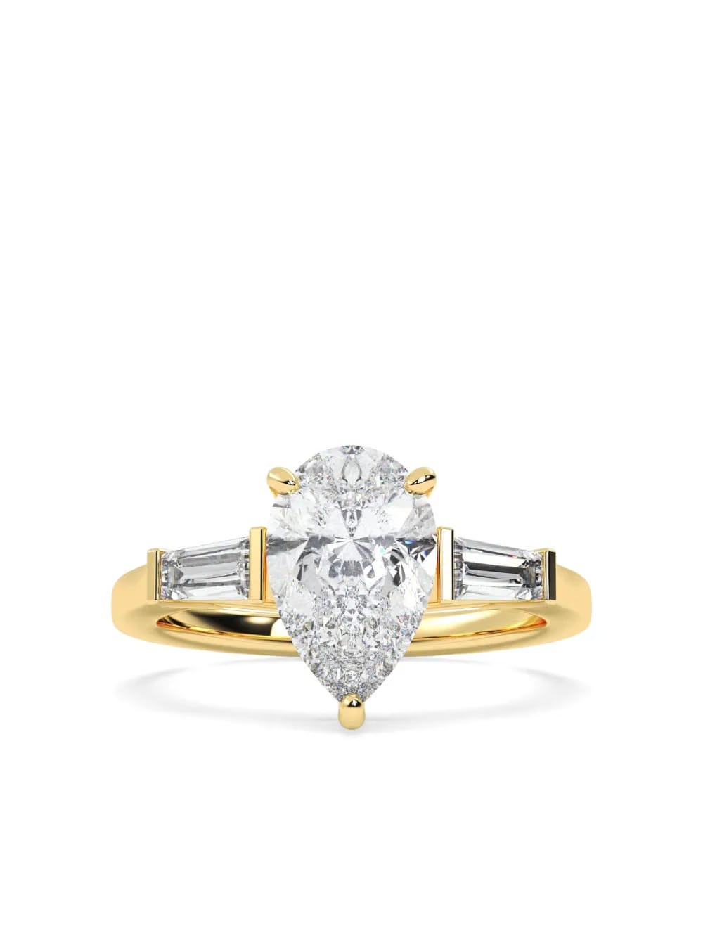 14K yellow gold diamond ring