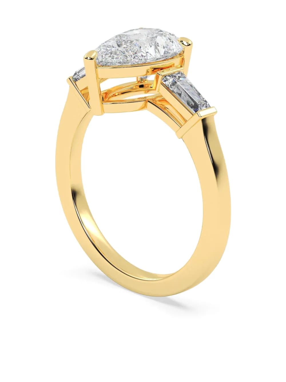 14K yellow gold diamond ring