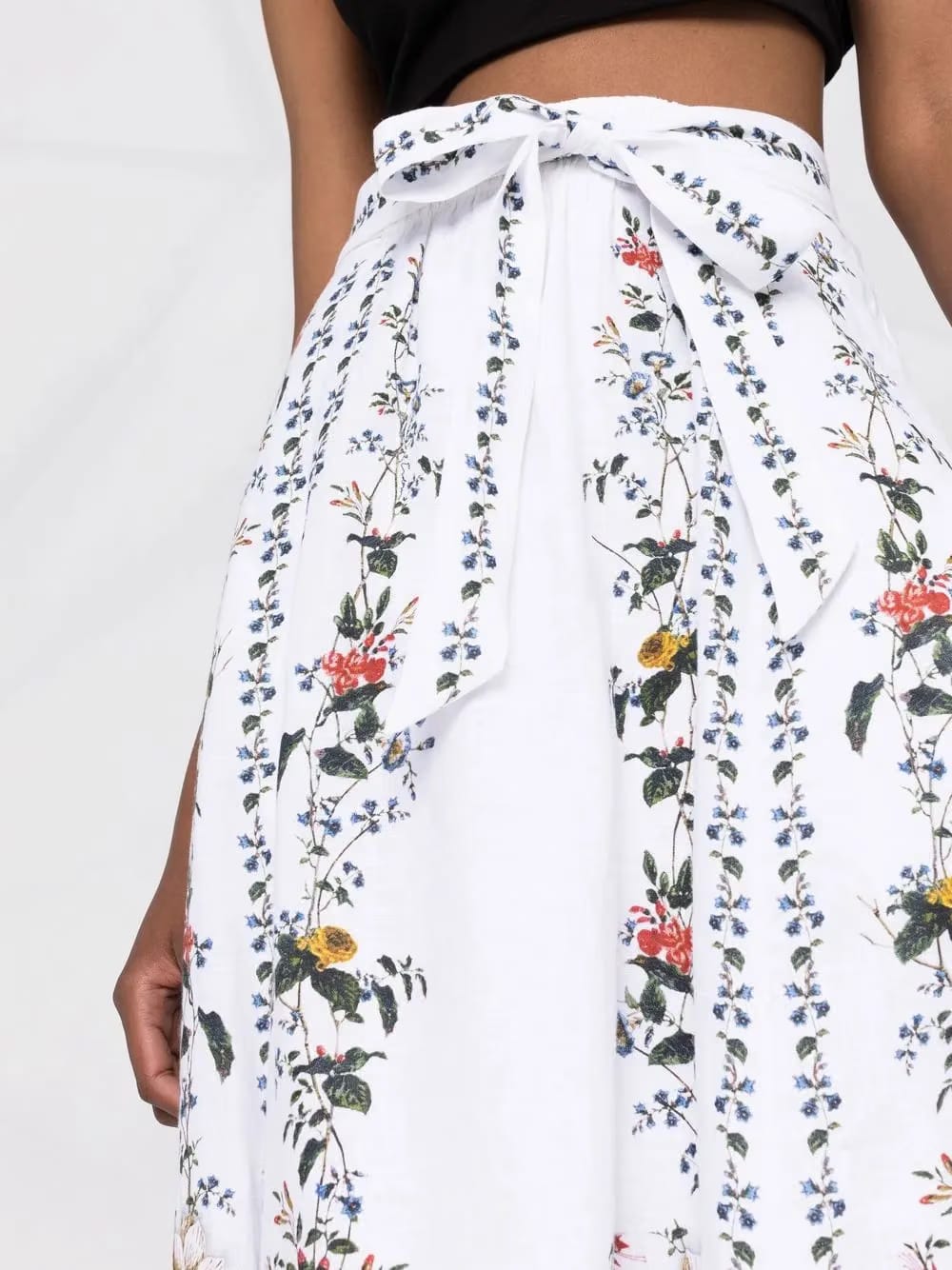 Bernadette linen midi skirt