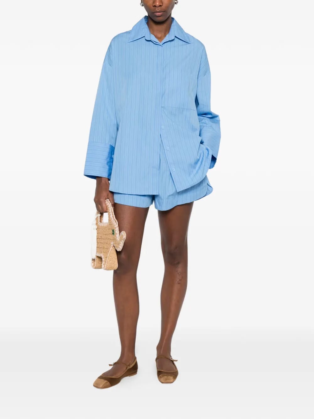 Clemente chest-pocket striped shirt