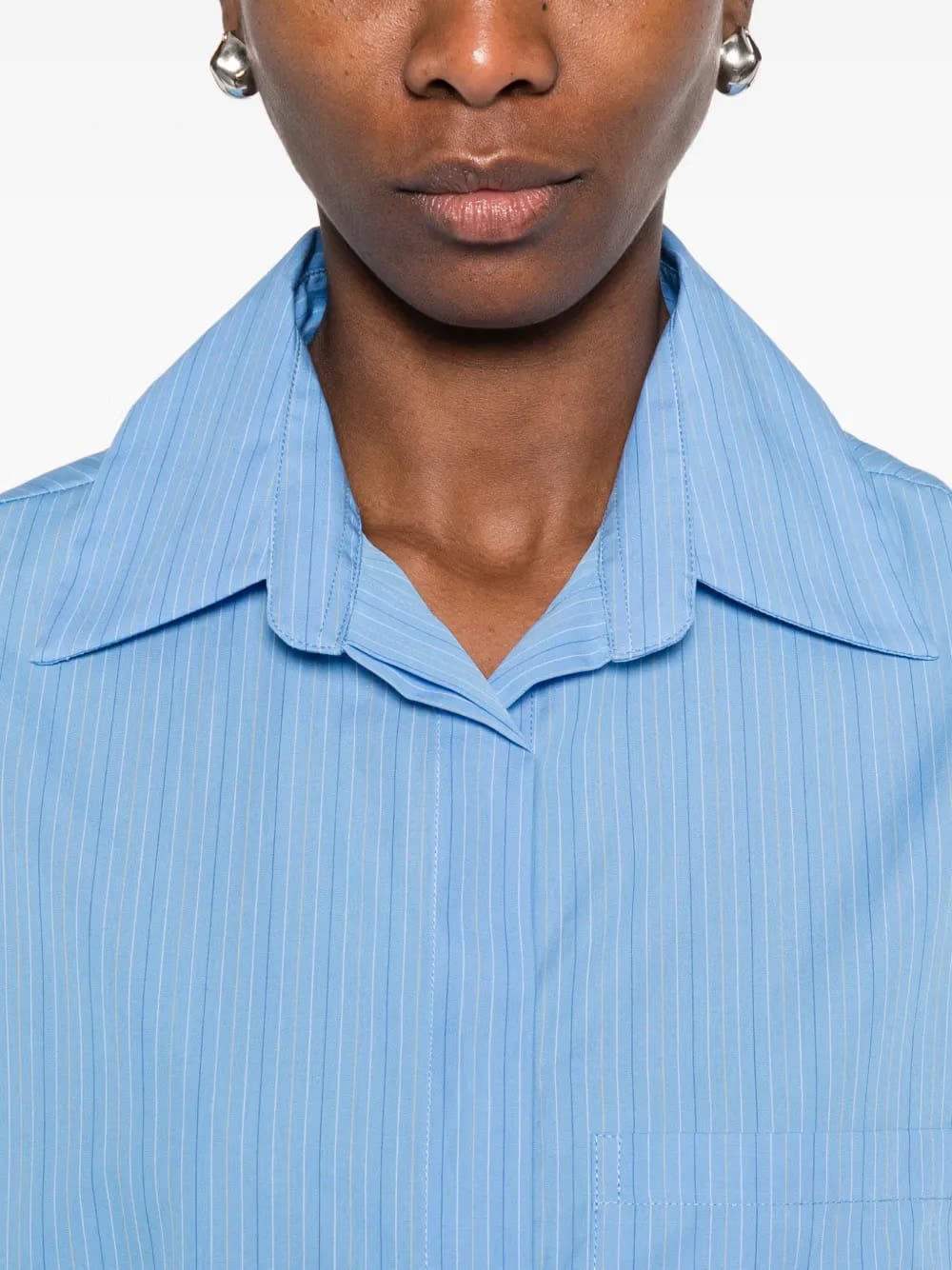 Clemente chest-pocket striped shirt