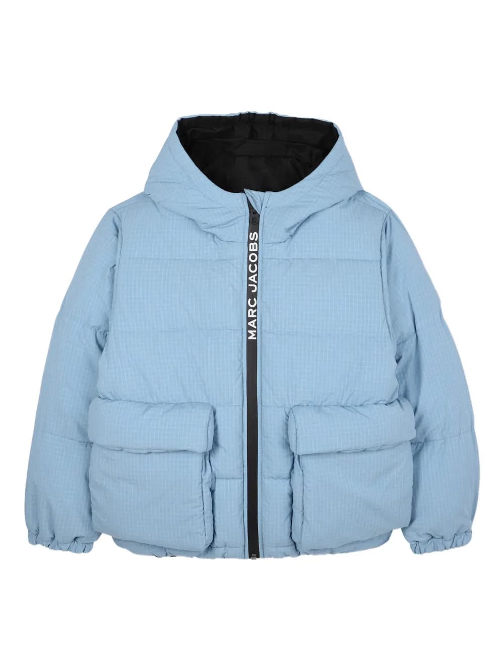 checked puffer jacket