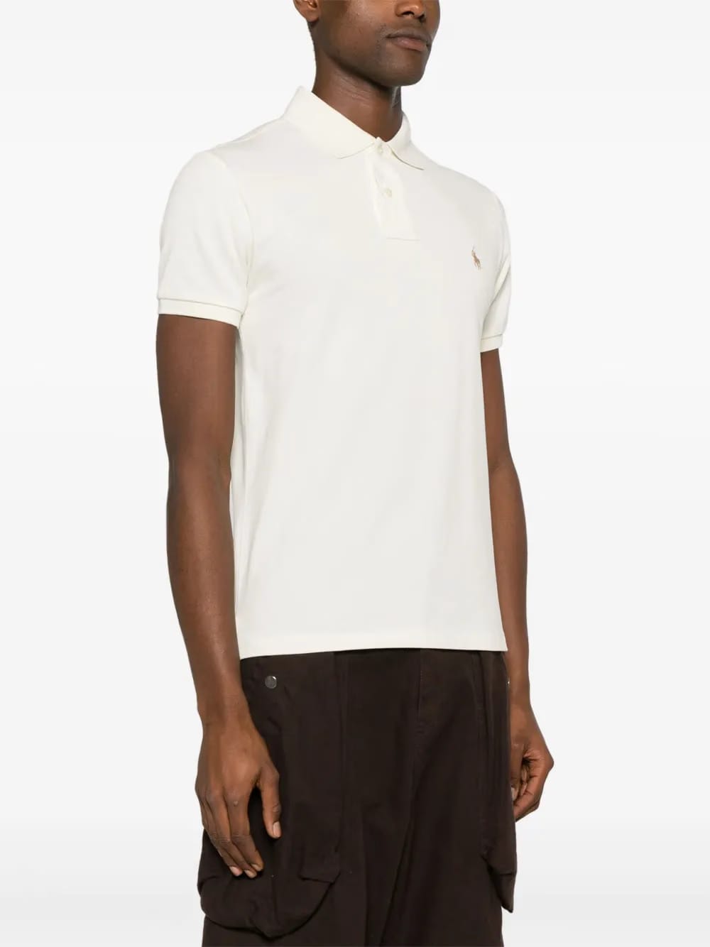 logo-embroidery short-sleeve polo shirt