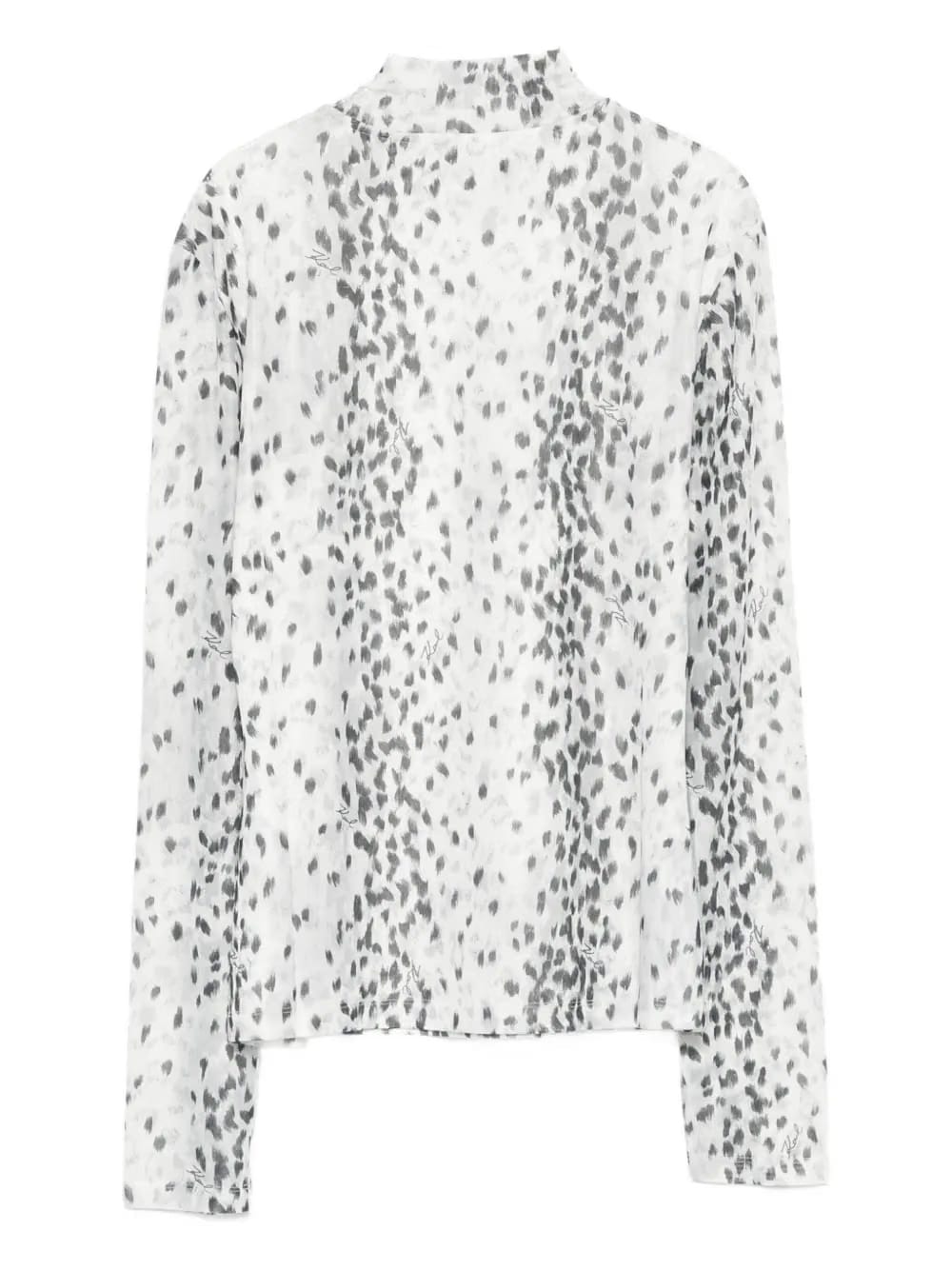 high-neck blouse