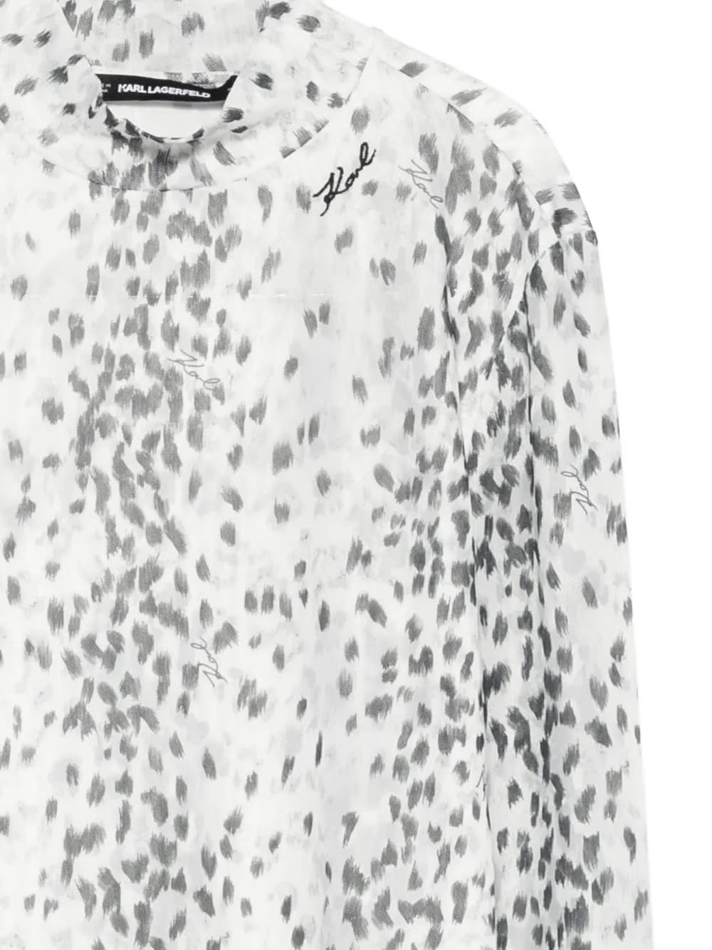 high-neck blouse