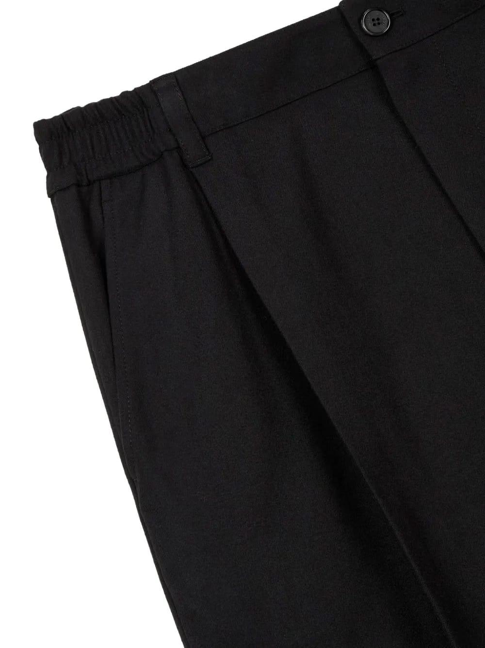 button-fastening pleated trousers