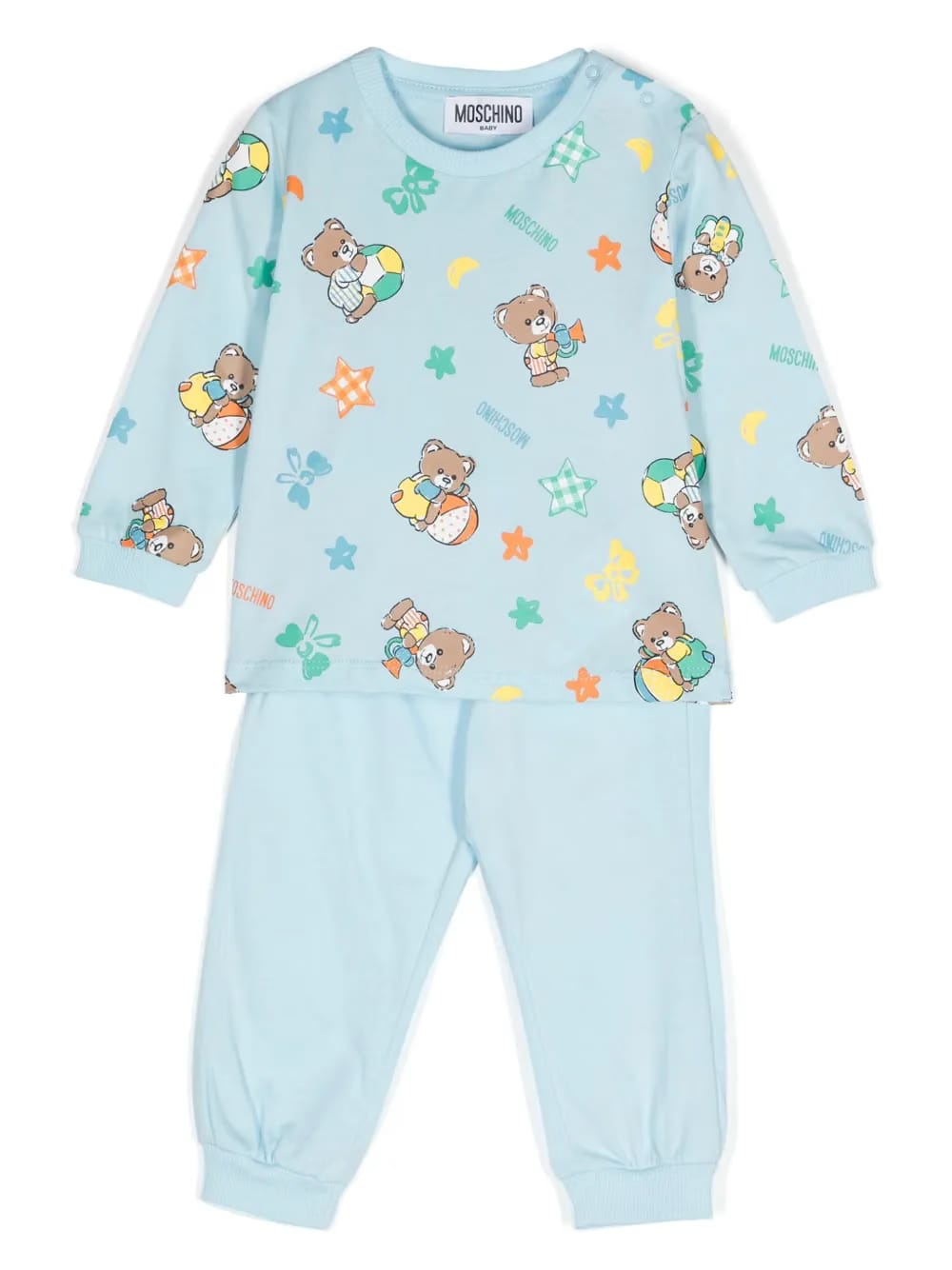 logo-print trousers set