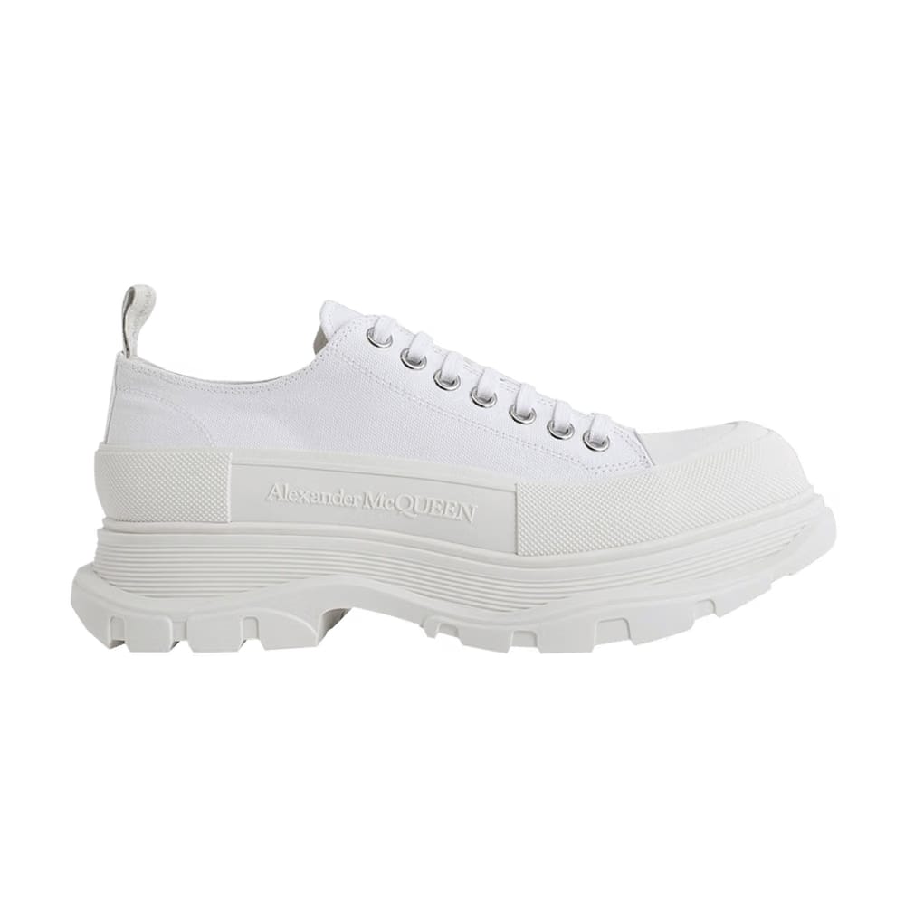 Alexander McQueen Tread Slick Lace Up Triple White