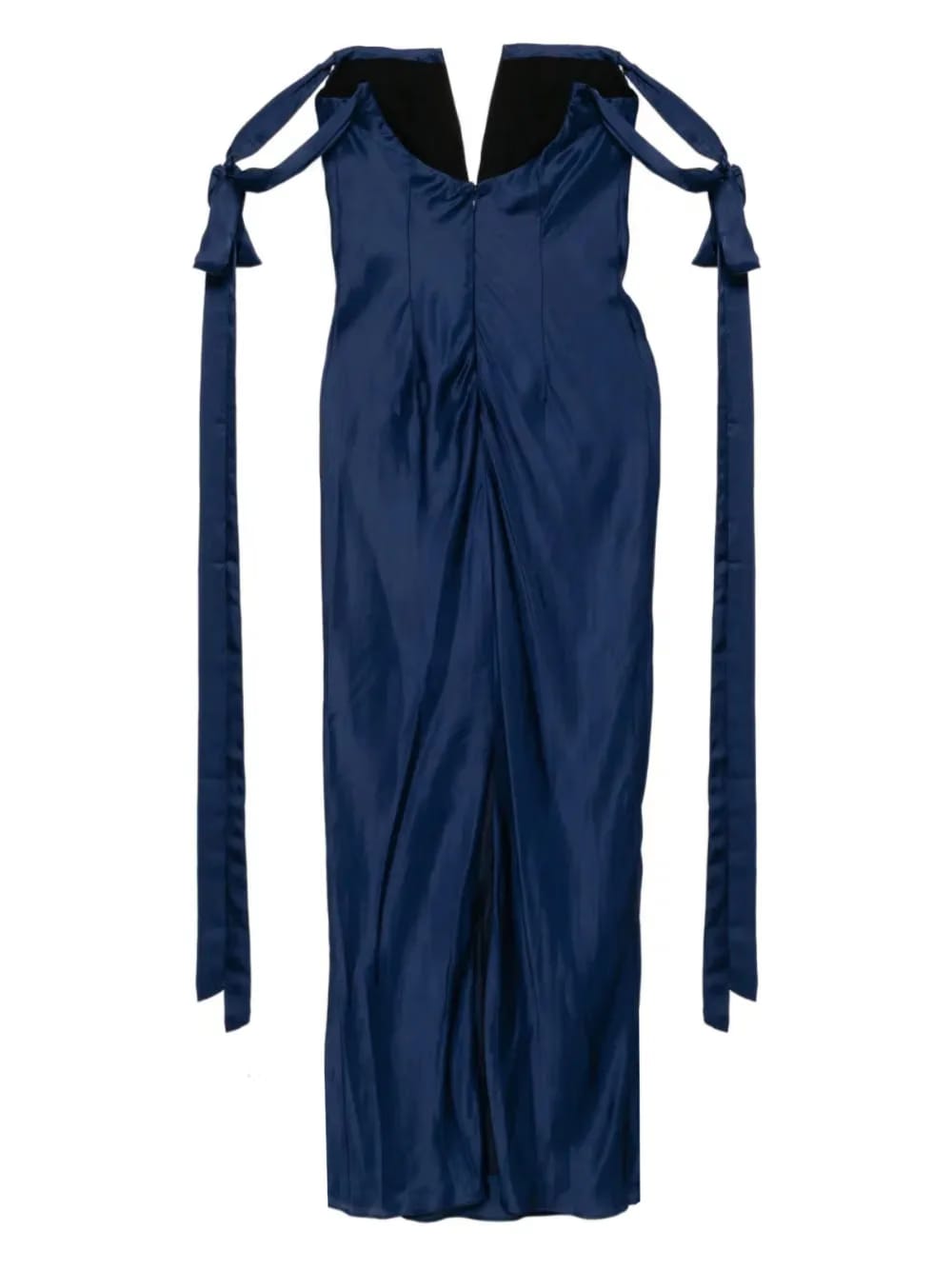 plunging bias-cut gown