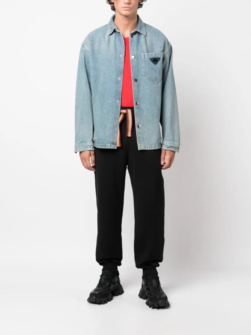 drawstring cotton track pants