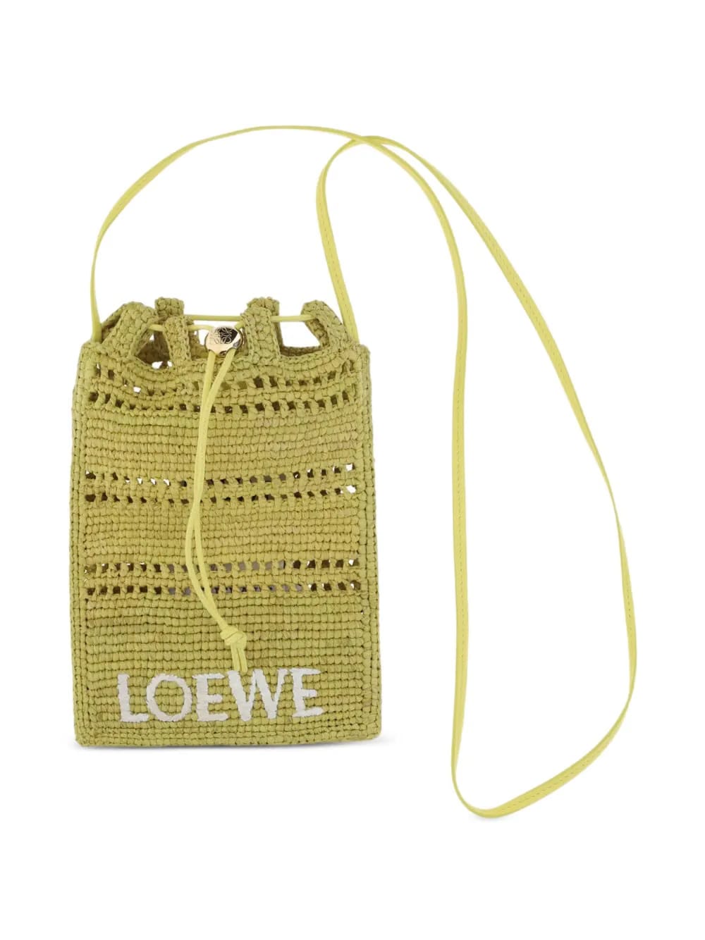 raffia drawstring shoulder bag