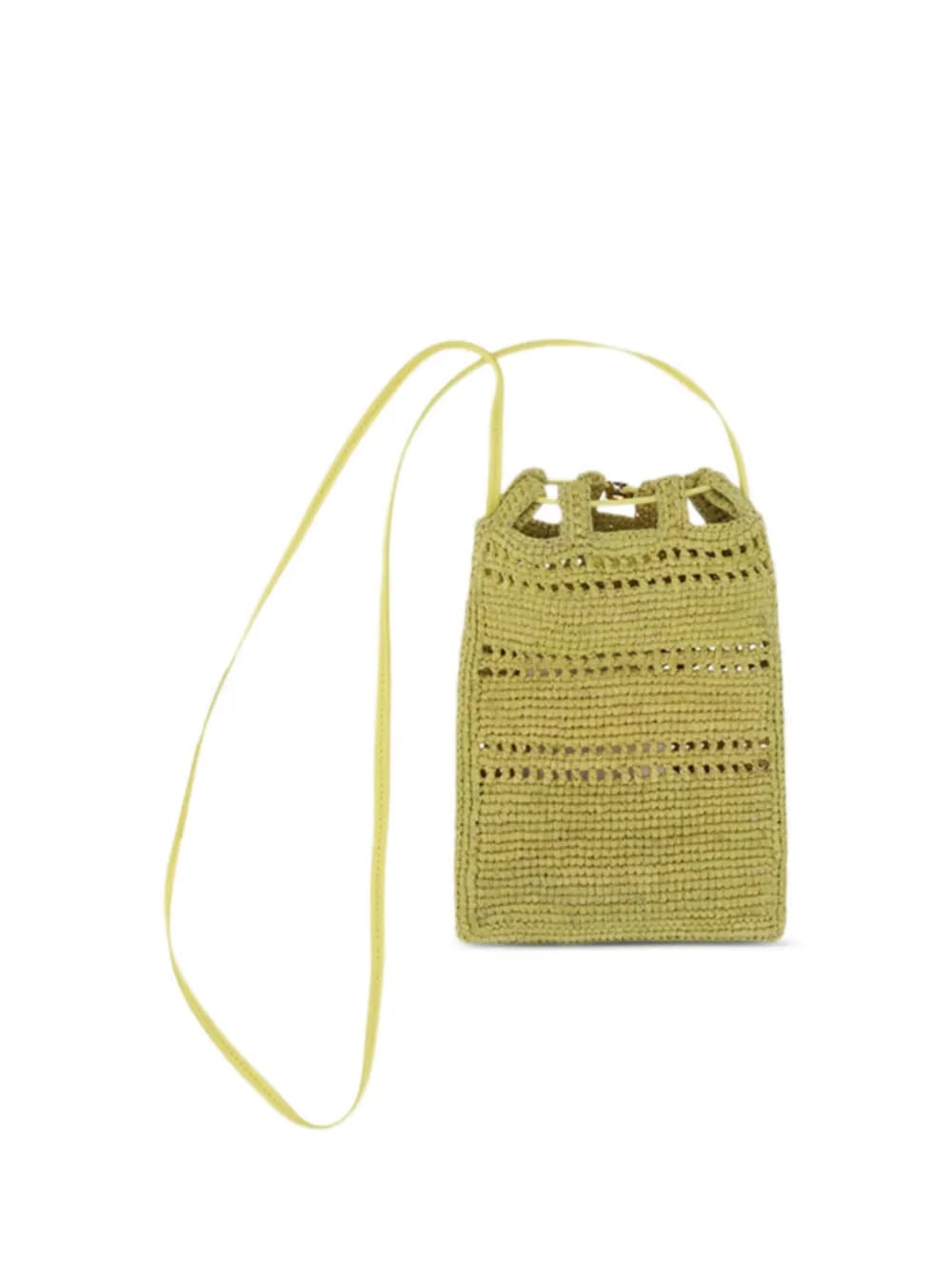 raffia drawstring shoulder bag