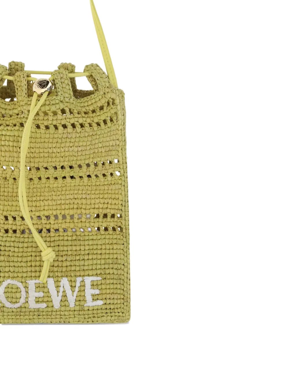 raffia drawstring shoulder bag