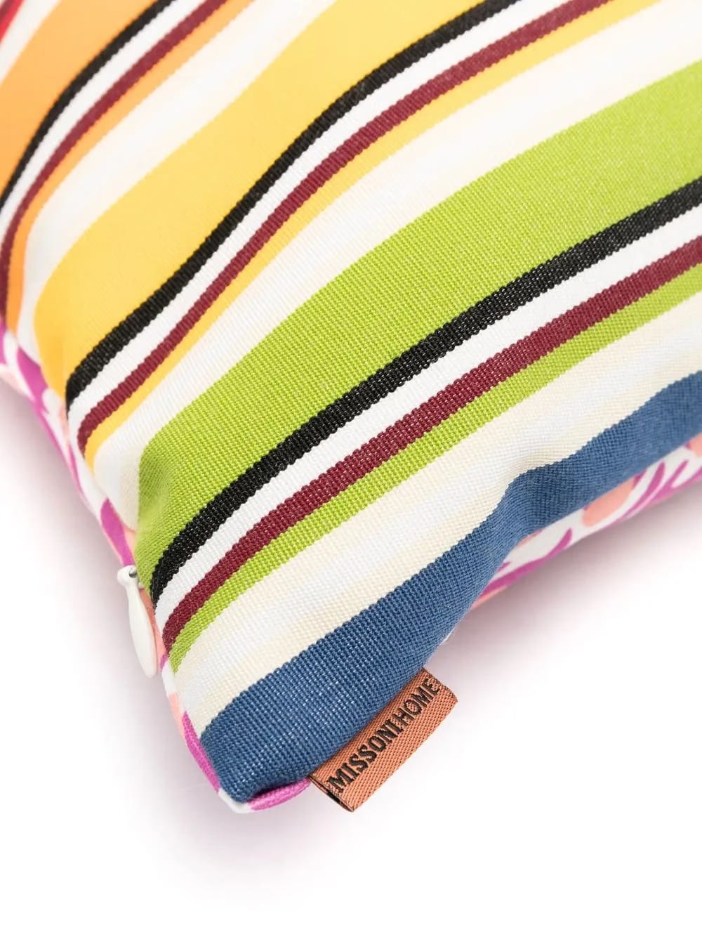 floral-print padded cushion