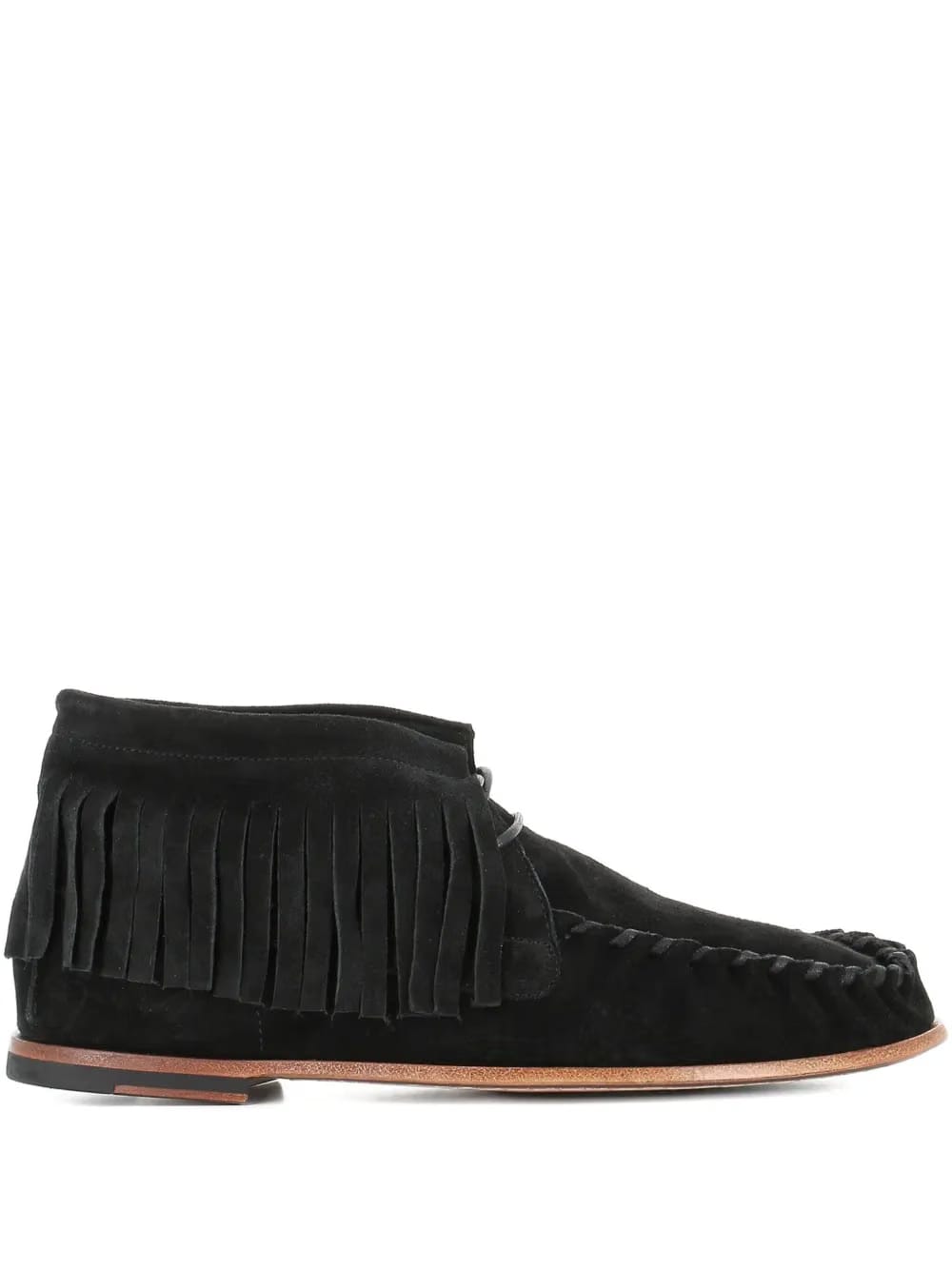 fringed suede ankle boots