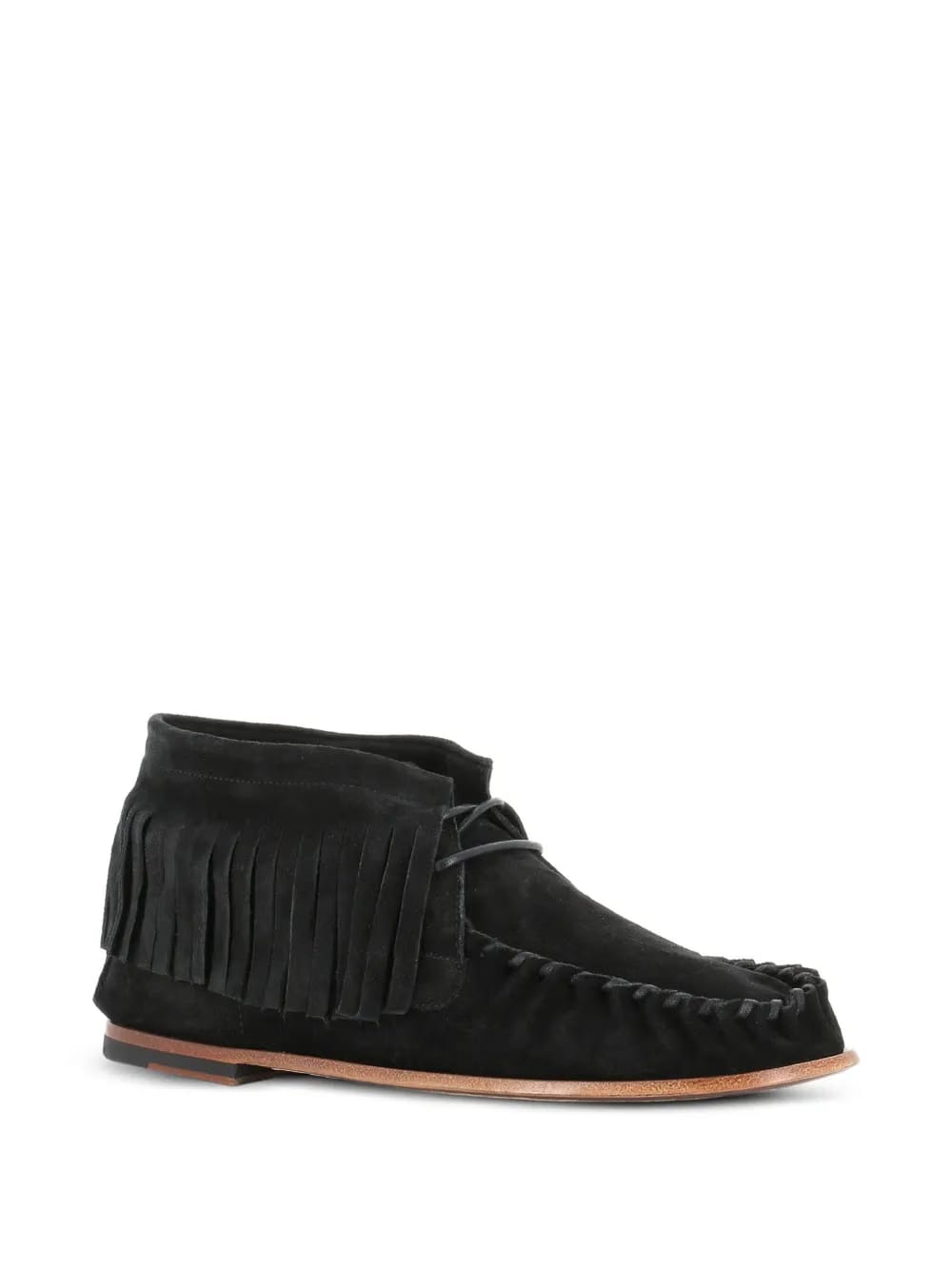 fringed suede ankle boots