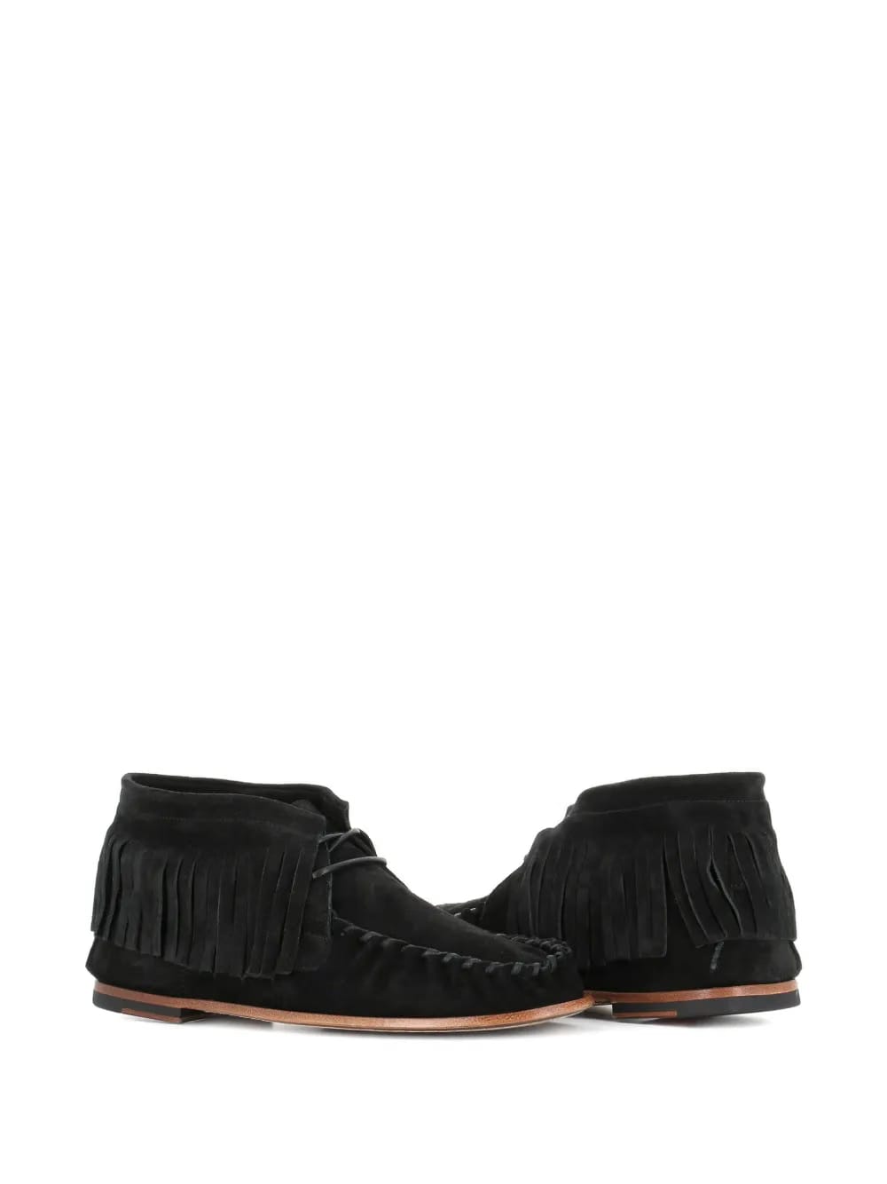 fringed suede ankle boots