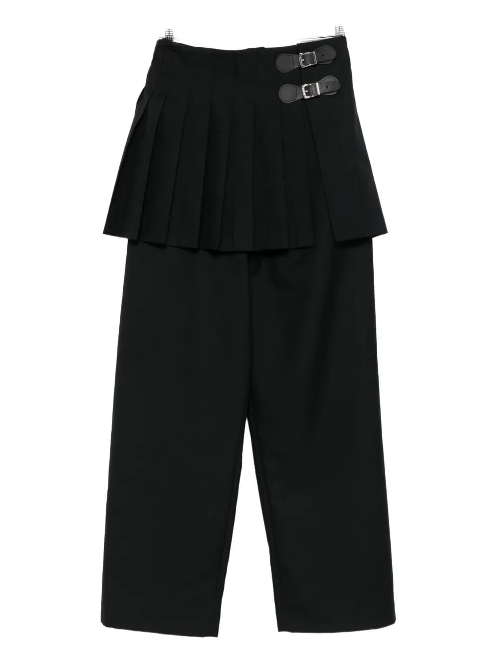 pleated buckle-detail trousers