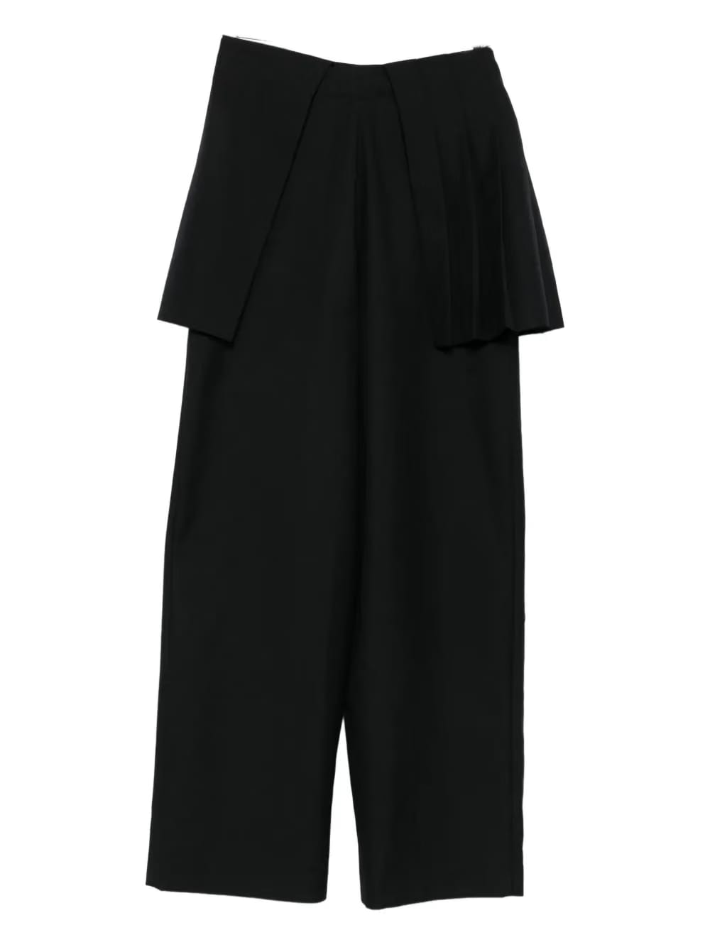 pleated buckle-detail trousers