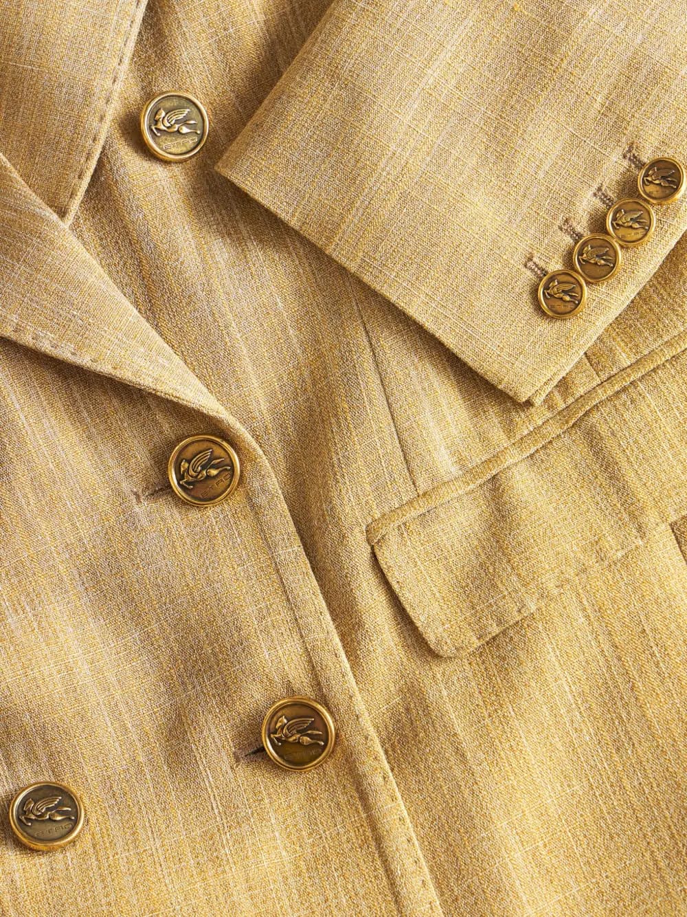 double-breasted slub blazer
