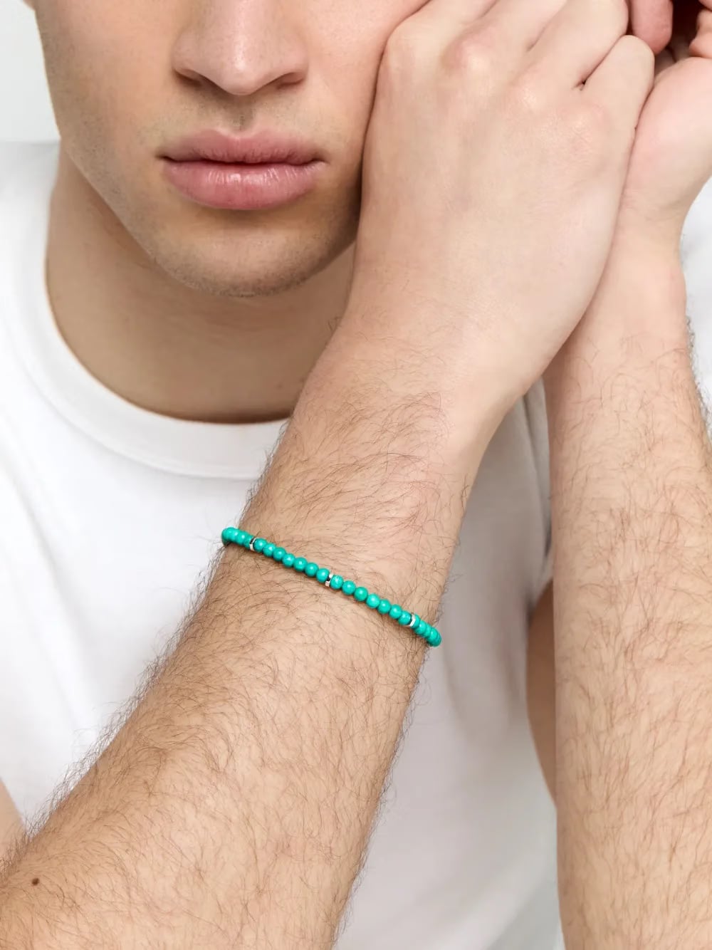 Hex Nut turquoise bracelet