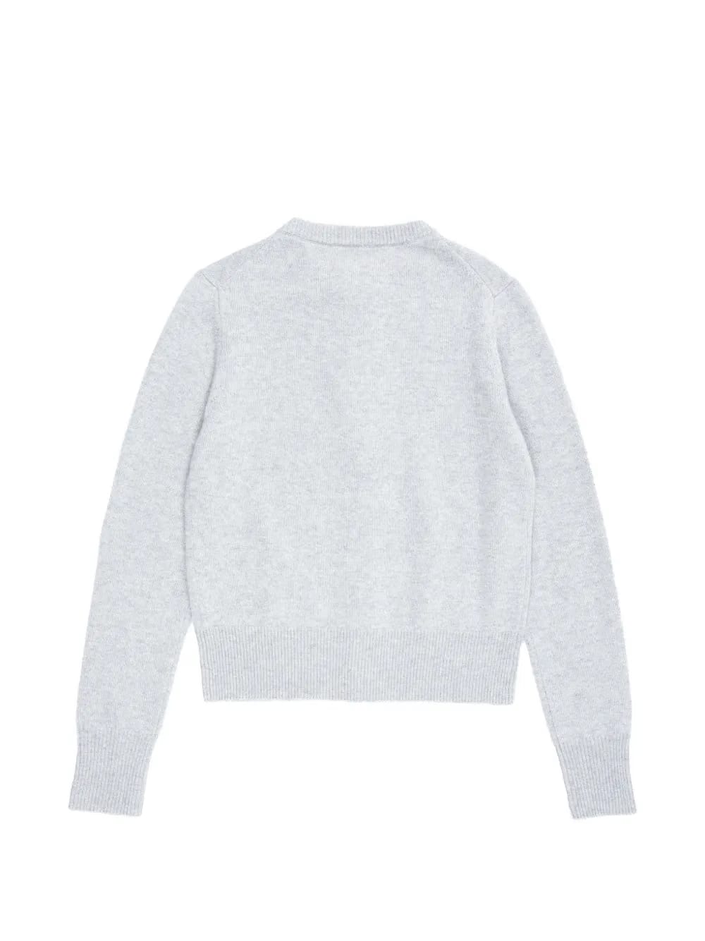 crew-neck cashmere cardigan