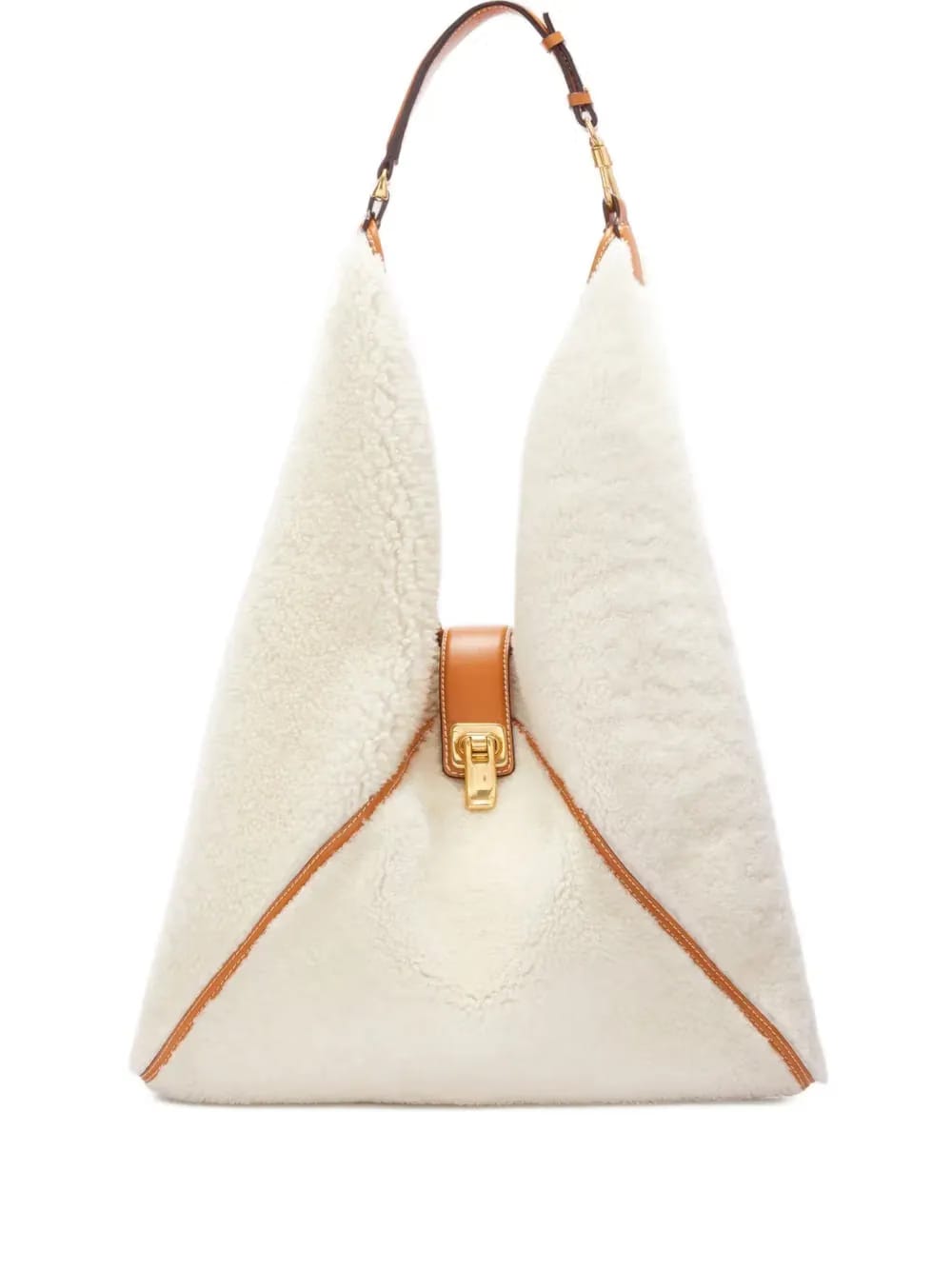 large Dudu shearling shoulder bag