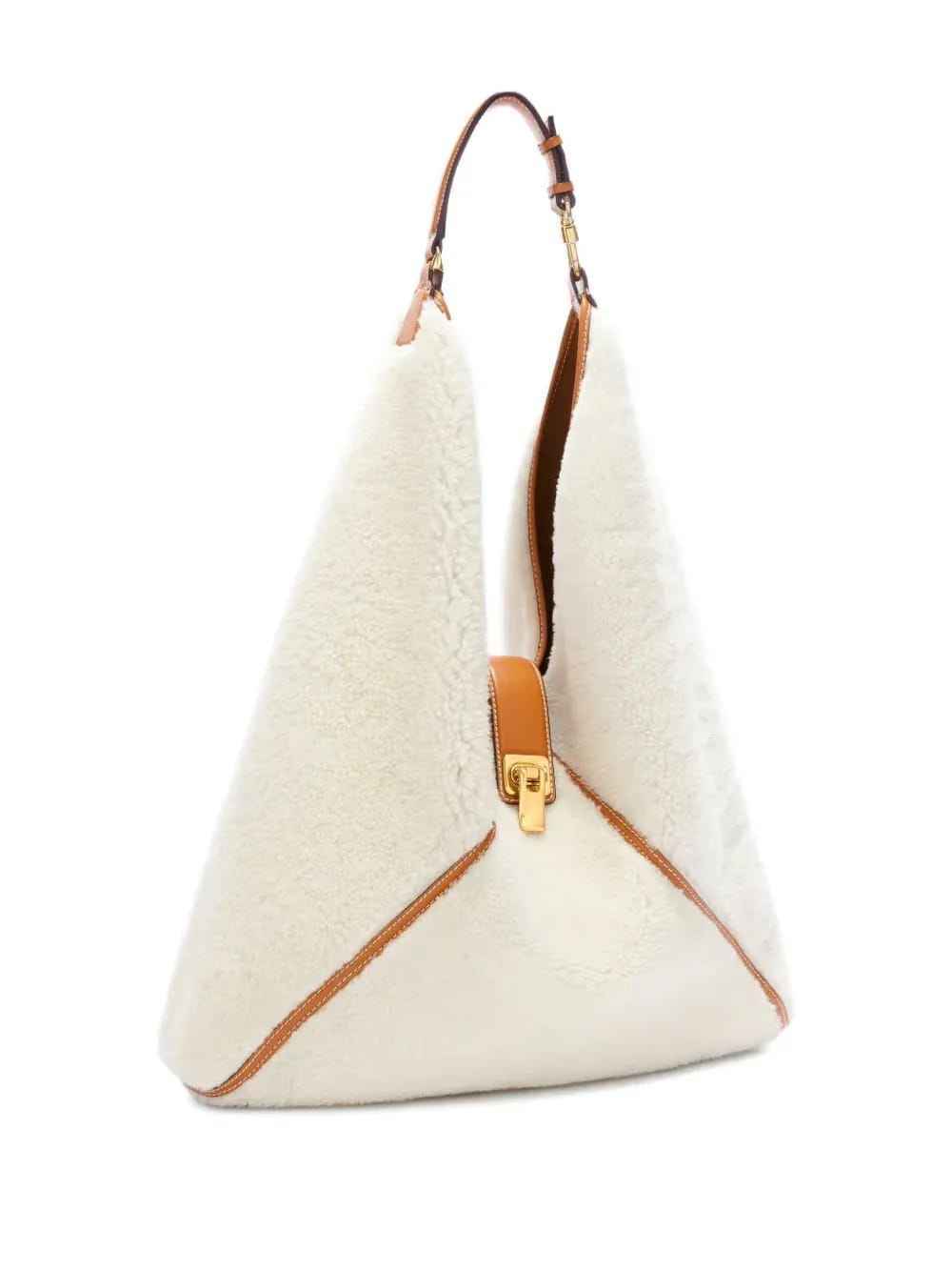 large Dudu shearling shoulder bag