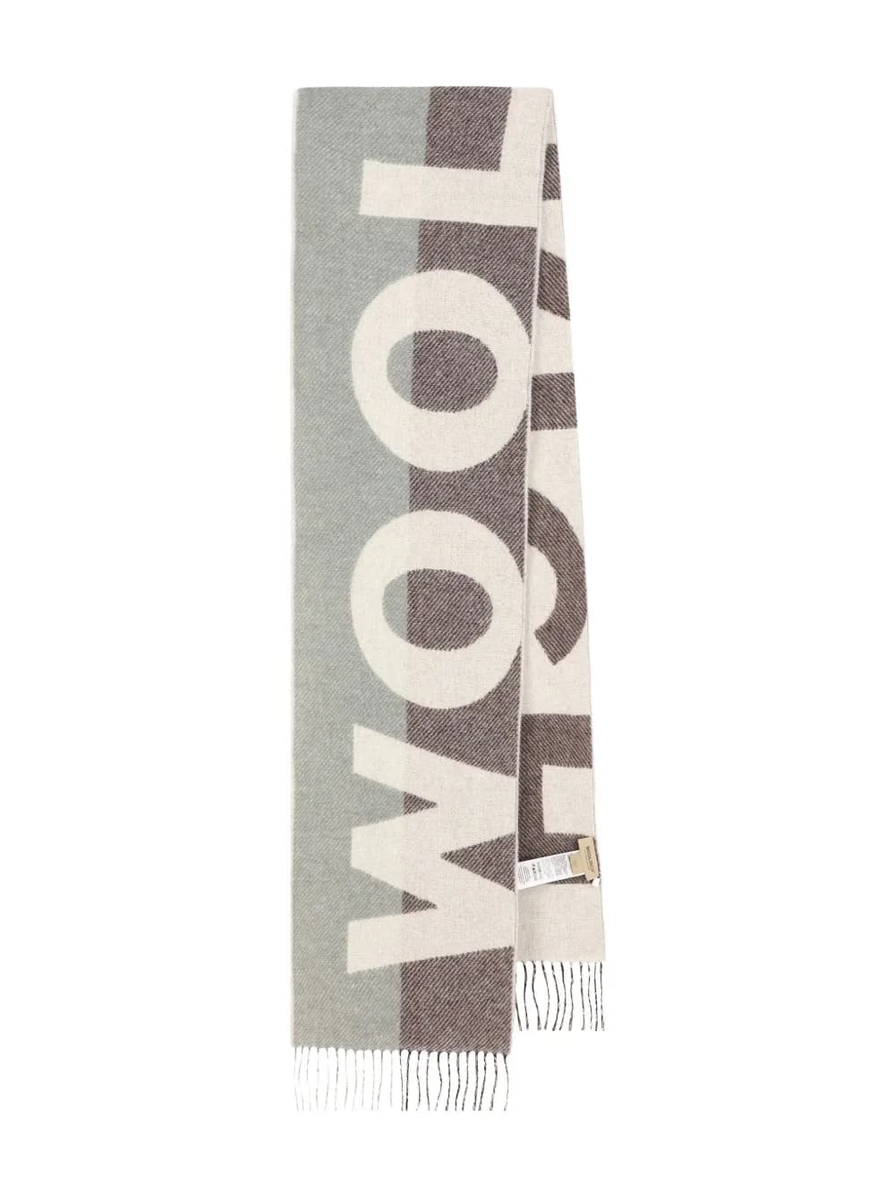 logo fringed scarf