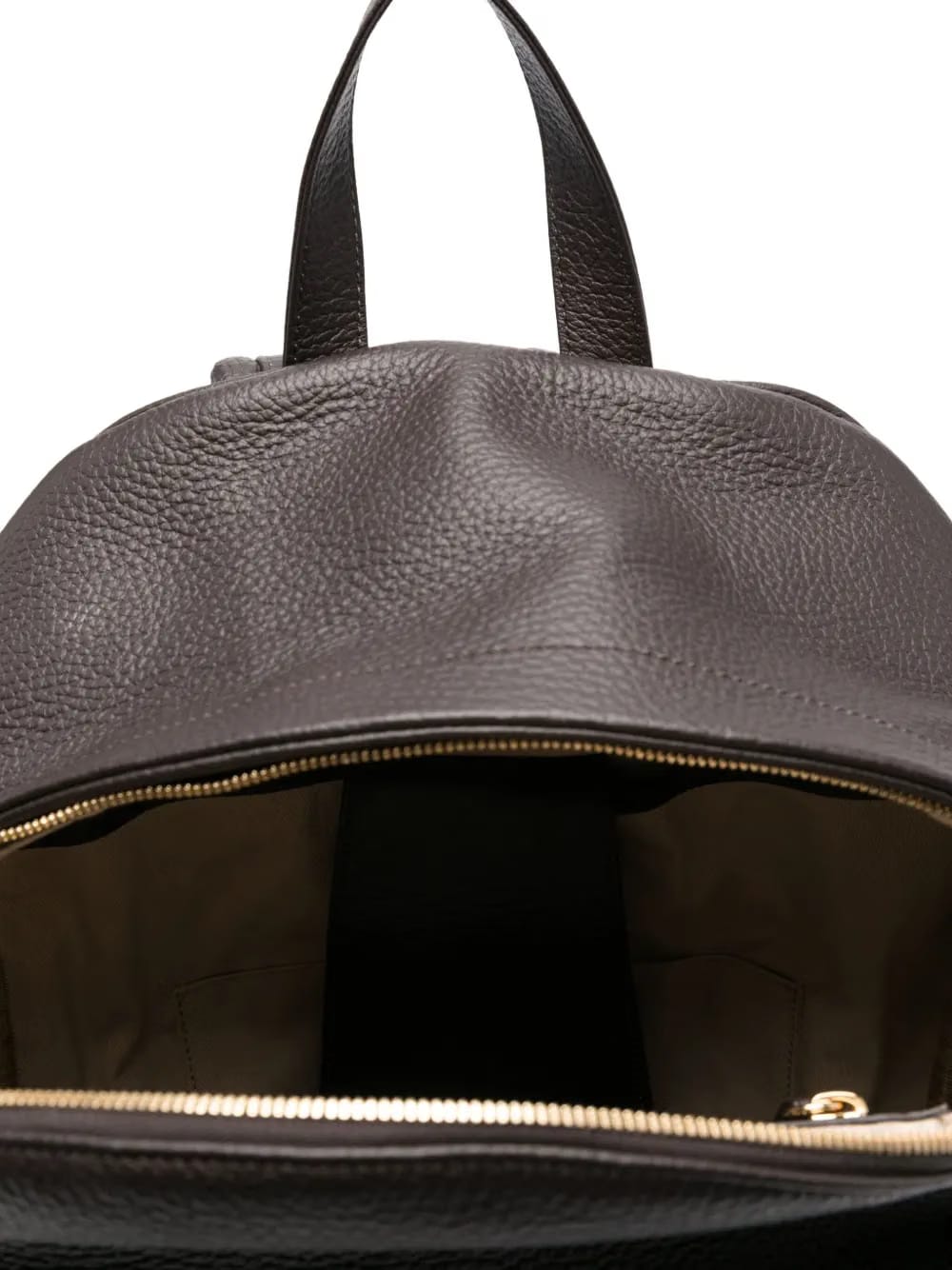 leather top-handle backpack