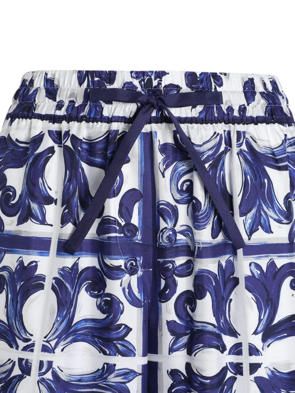 paisley-print elasticated-waist trousers