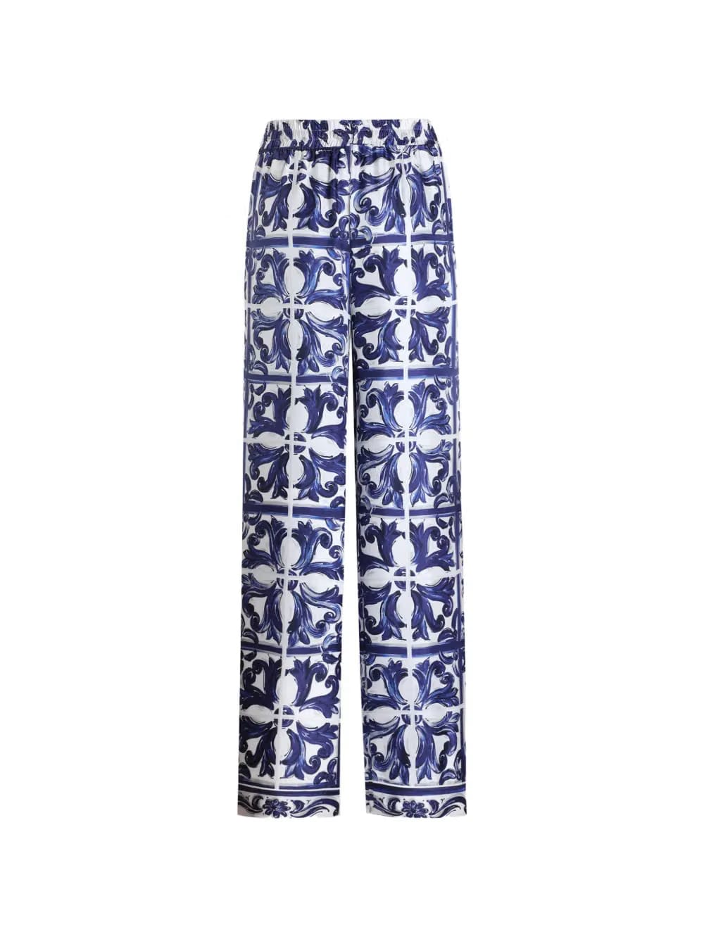 paisley-print elasticated-waist trousers