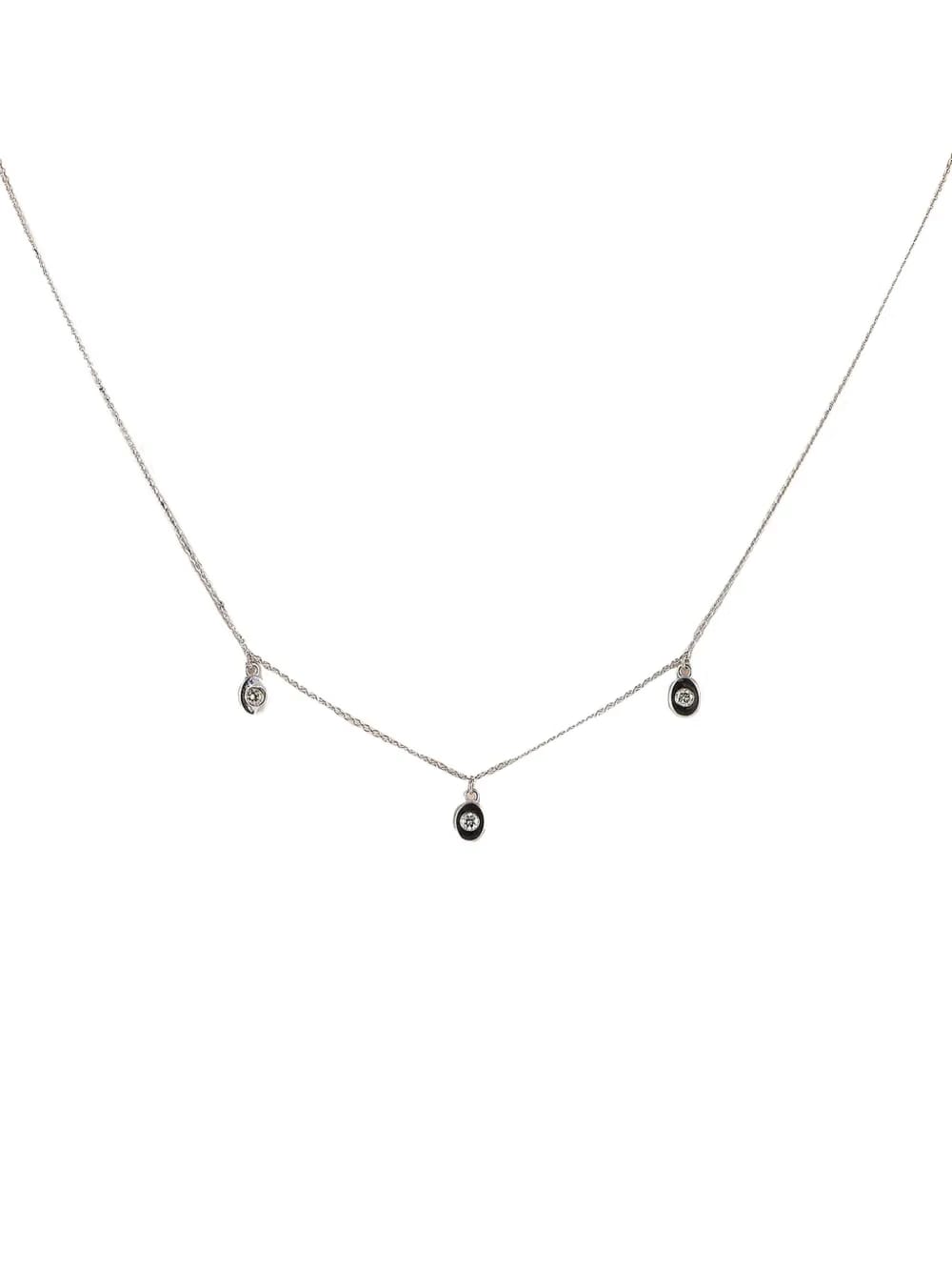 14K white gold diamond necklace