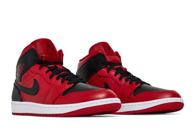 Air Jordan 1 Mid Reverse Banned Gym Red Black