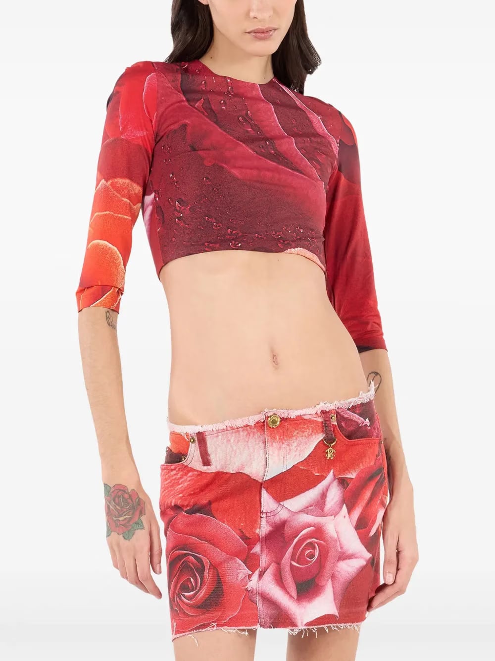 rose print T-Shirt