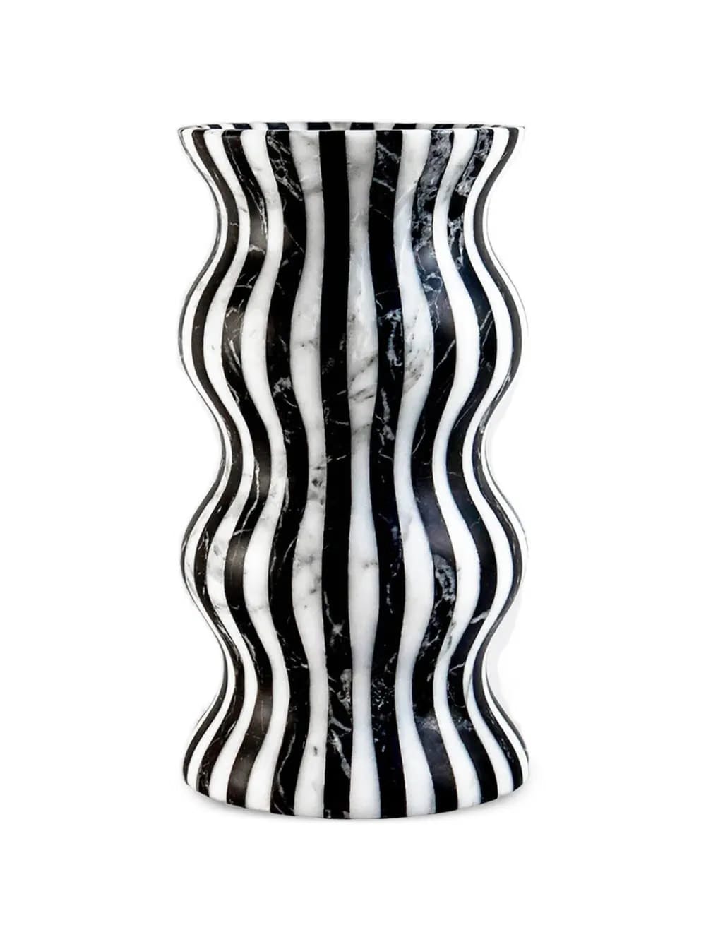 Versilla striped marble vase