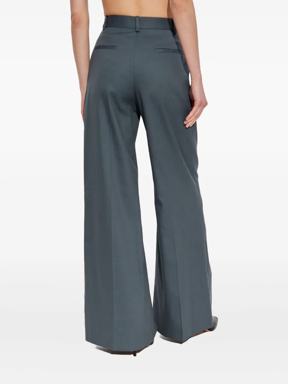 pleated side-pocket trousers