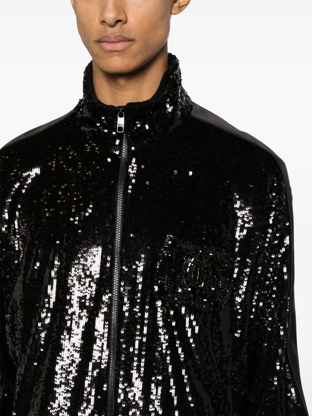 sequinned bomber jacket