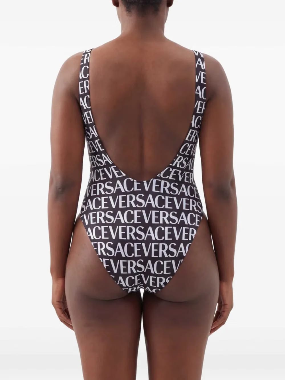 all-over logo print one-piece