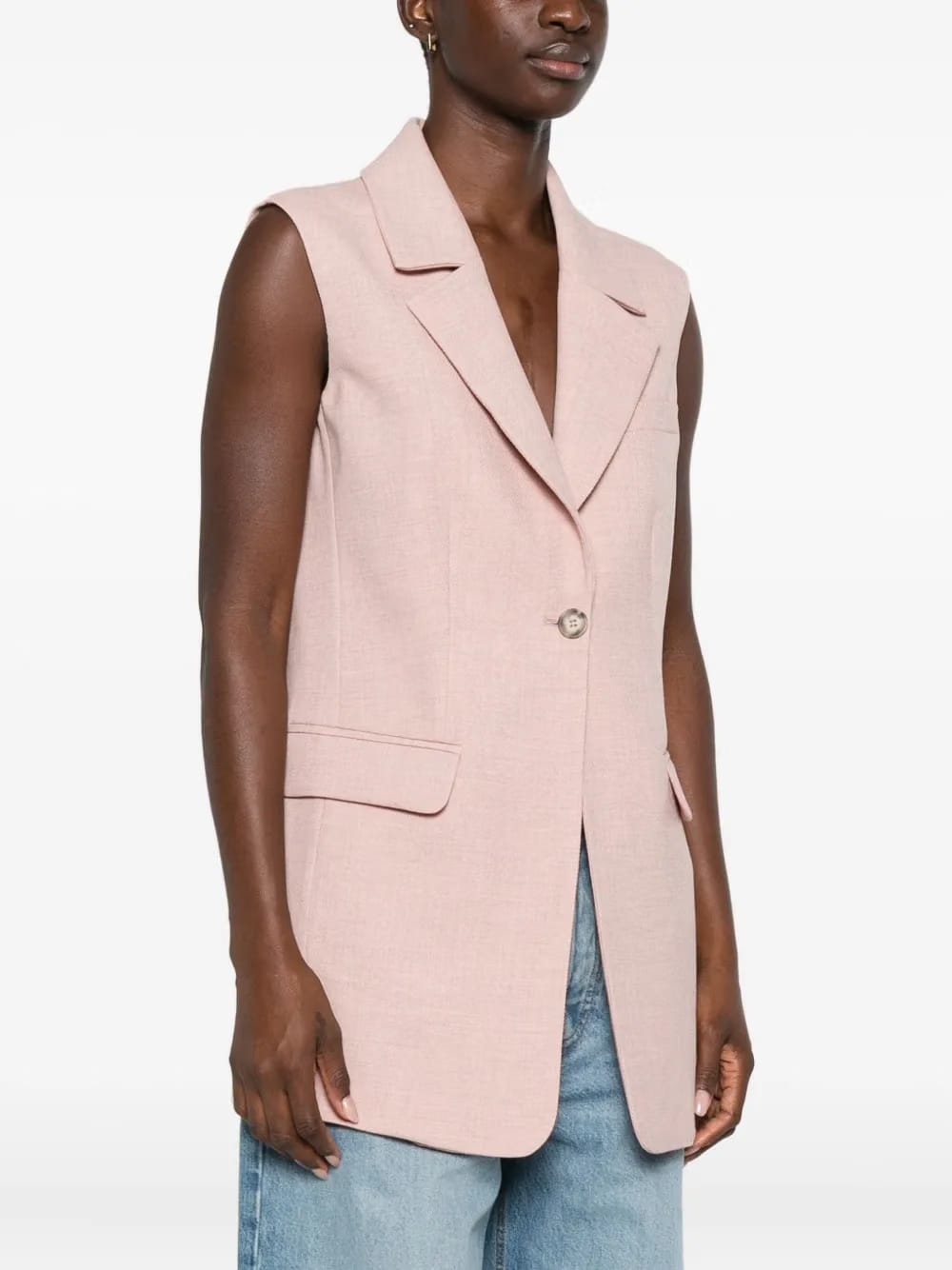 single-breasted gilet