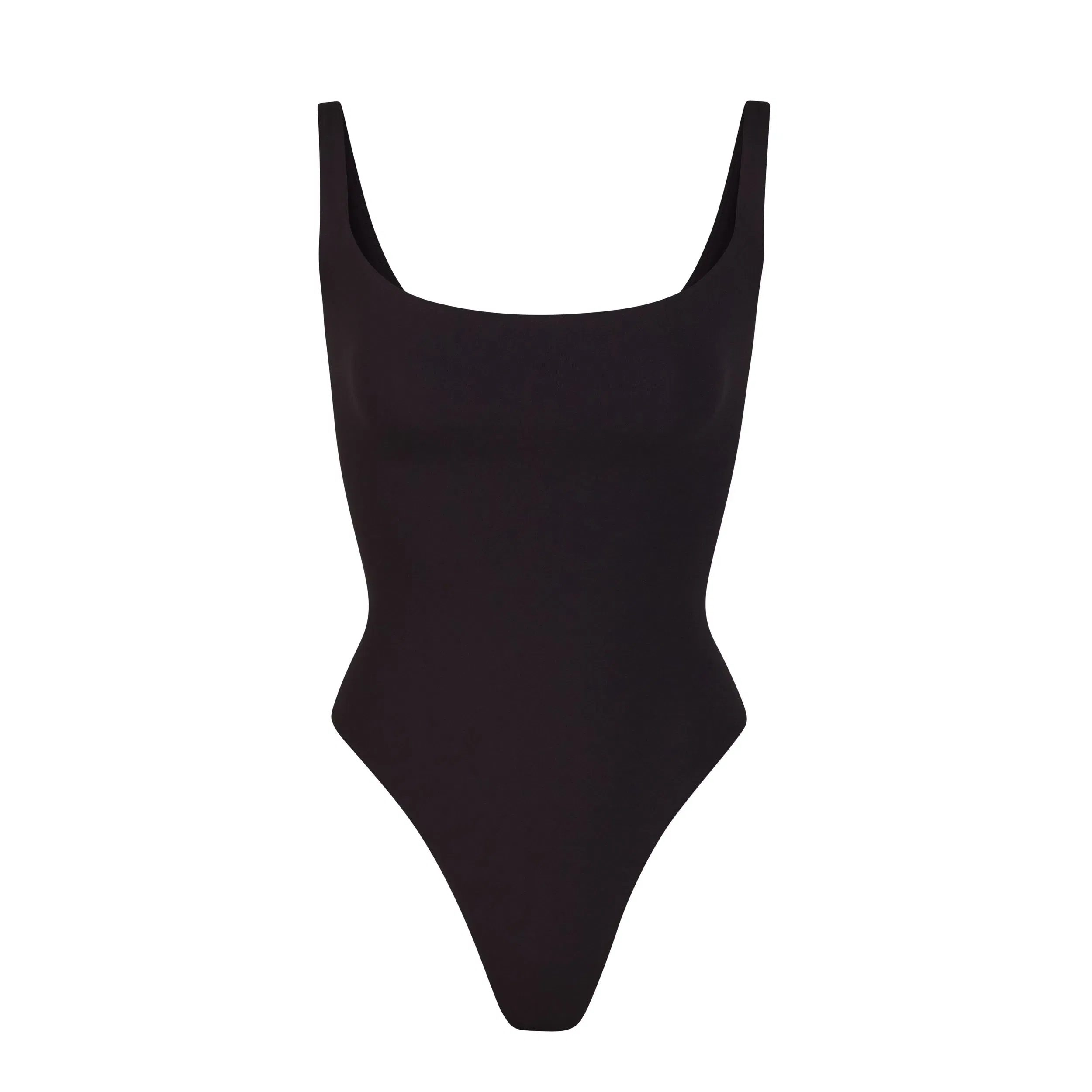 SKIMS FITS EVERYBODY SQUARE NECK BODYSUIT ONYX