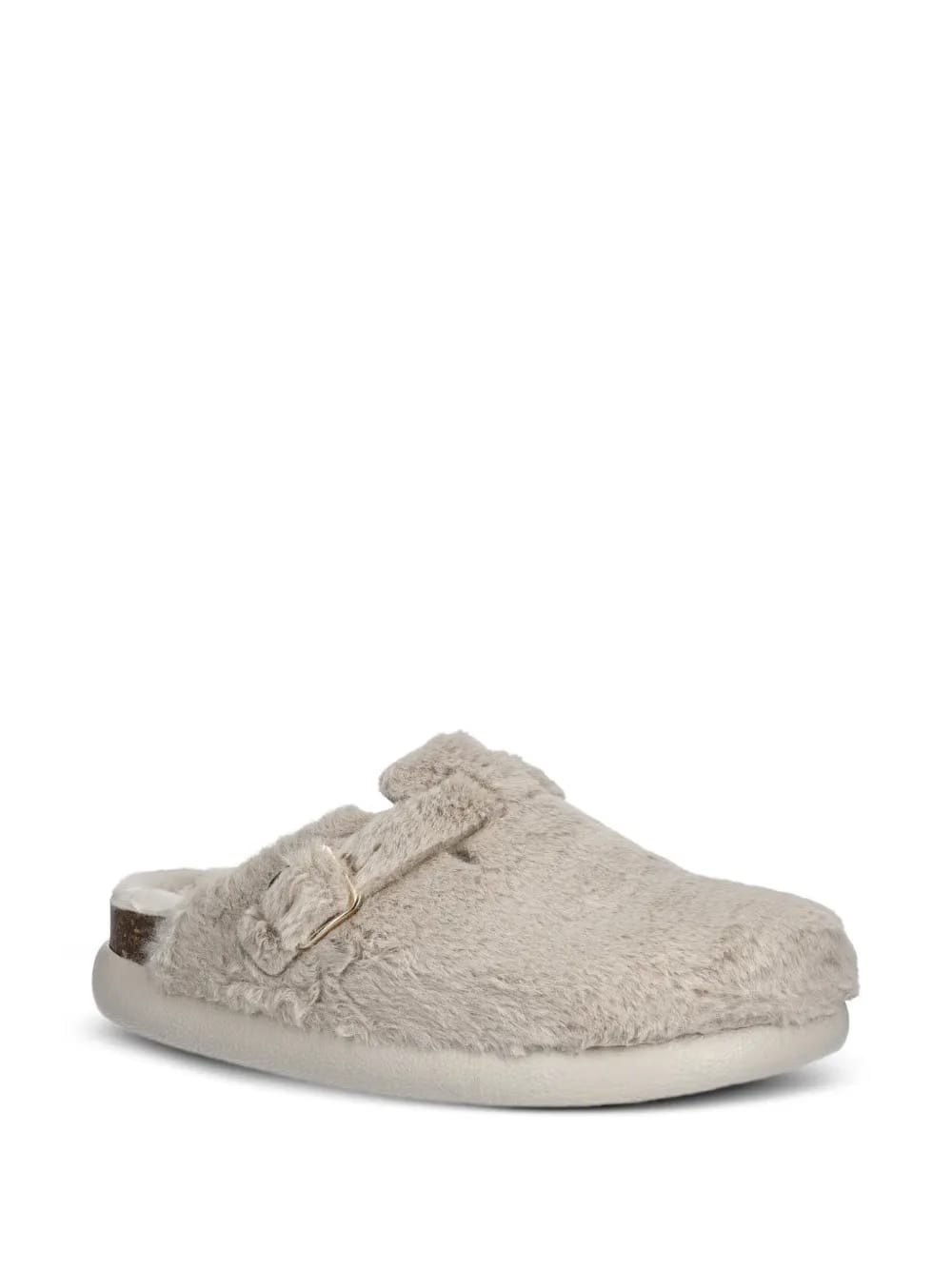 buckle strap mules