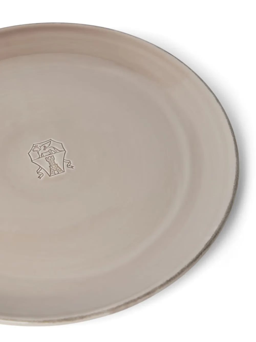 logo-engraved ceramic plate