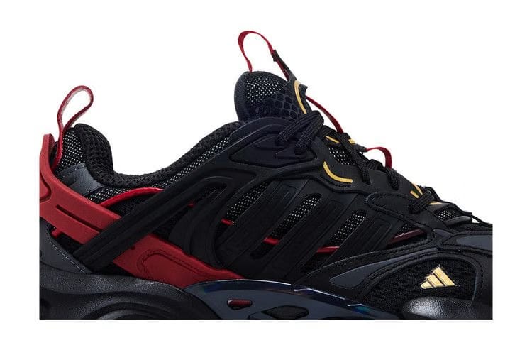adidas XLG Runner Deluxe Black Gold Metallic Red