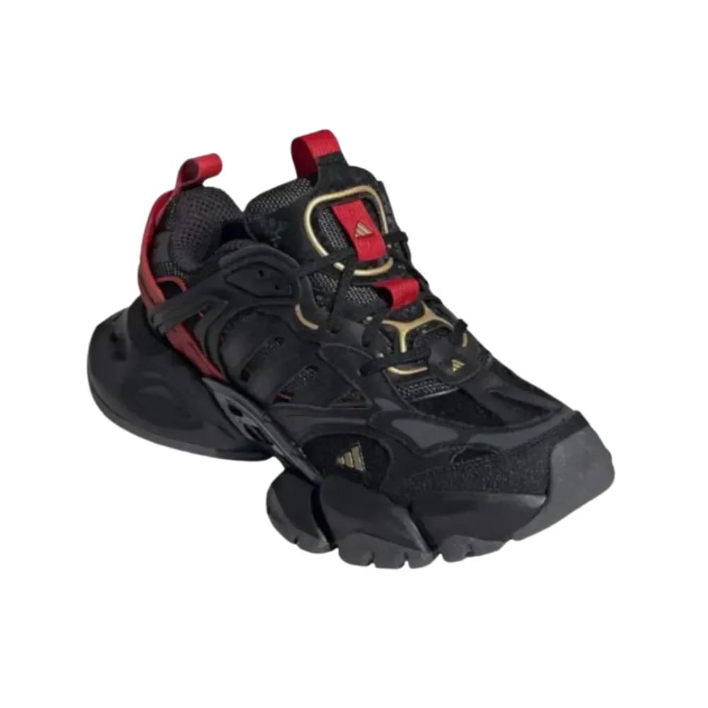 adidas XLG Runner Deluxe Black Gold Metallic Red