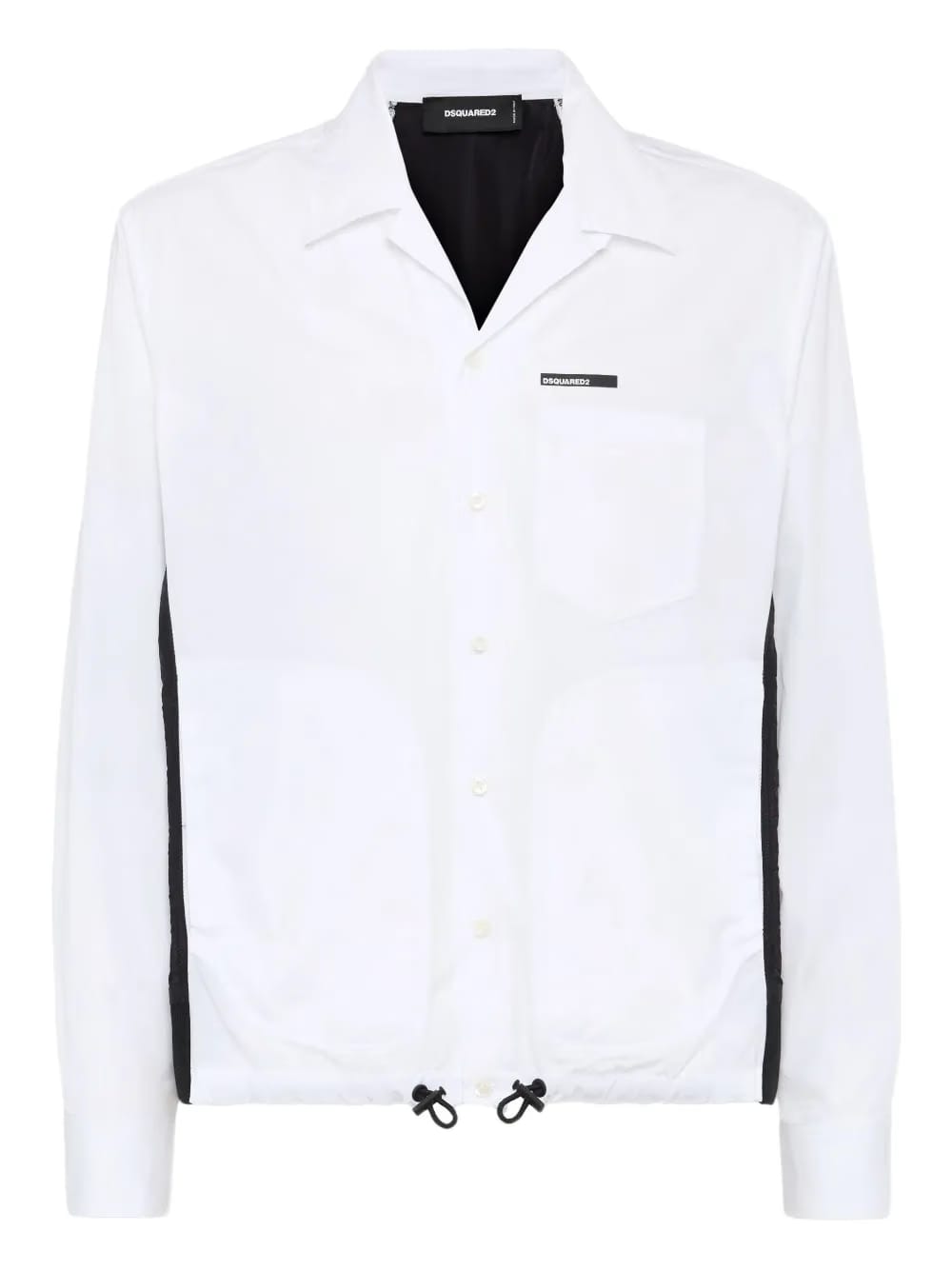 drawstring-hem shirt