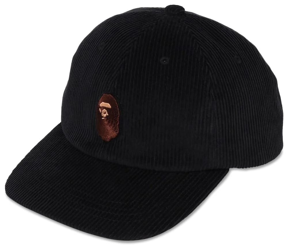 BAPE Ape Head Corduroy Cap Black